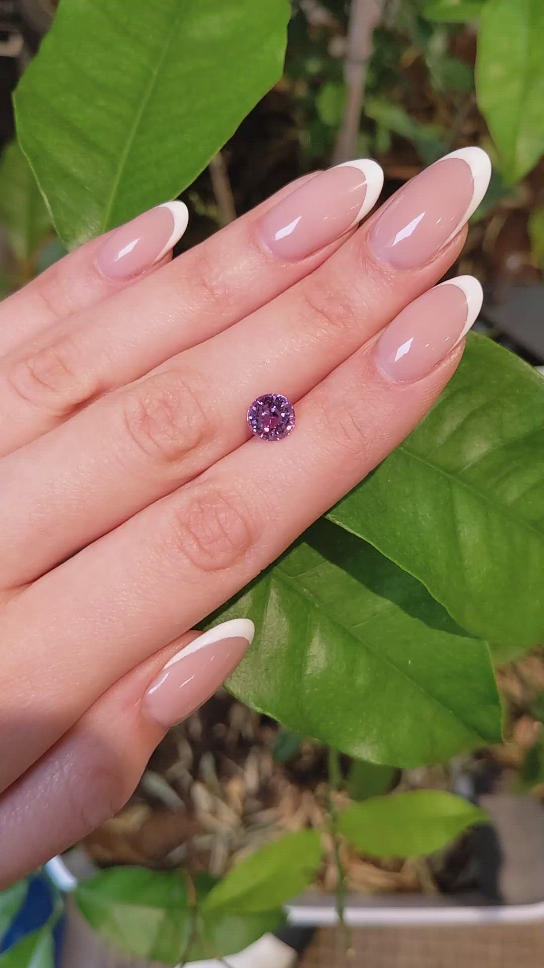 2.19 Ct. Pinkish Purple Sapphire from Ceylon (Sri Lanka) Size Video