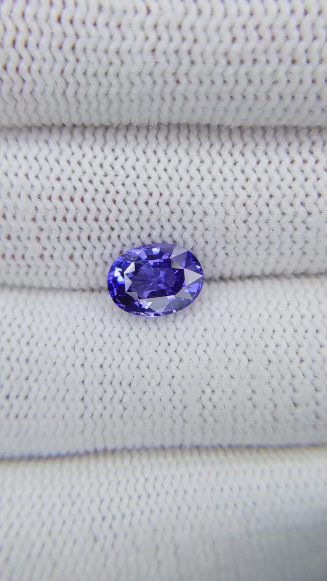 2.06 Ct. Violet Sapphire from Ceylon (Sri Lanka) Size Video
