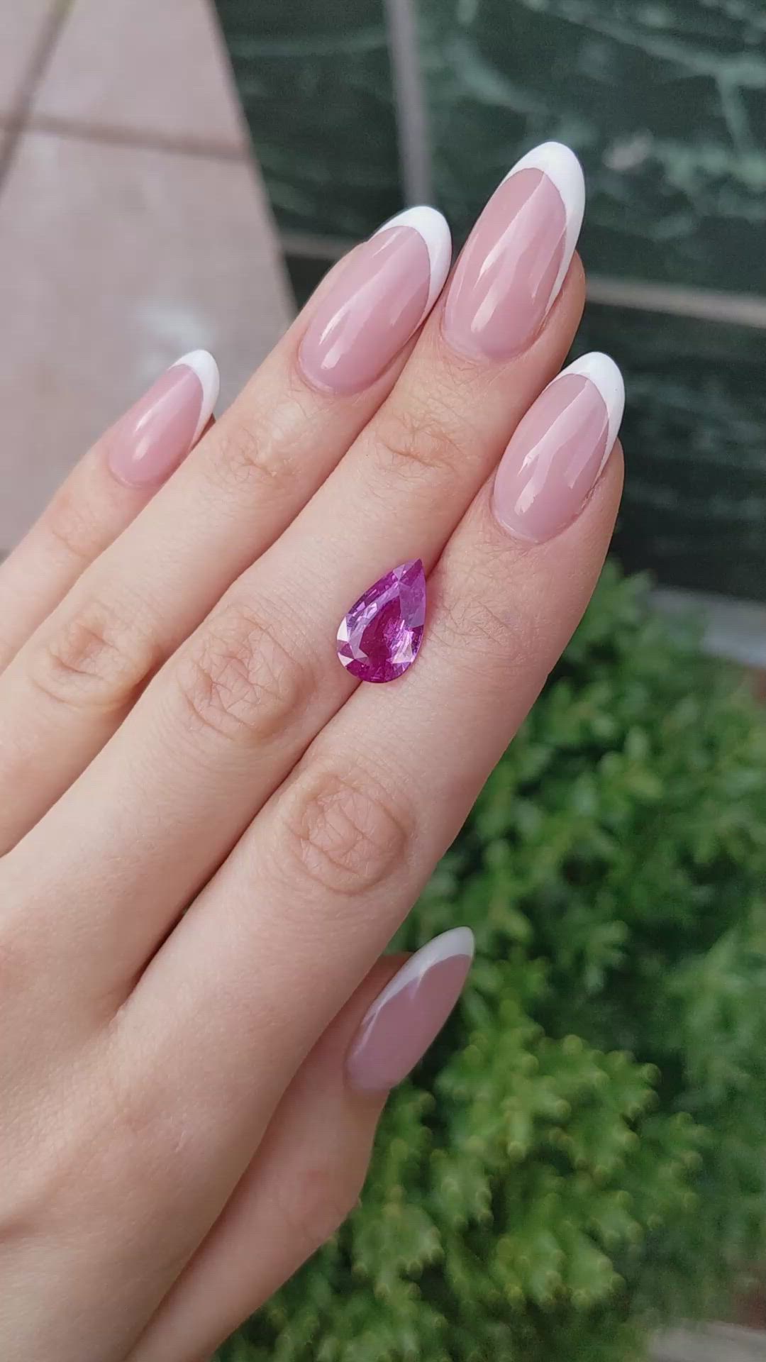 4.00 Ct. Pink Sapphire from Ceylon (Sri Lanka) Size Video