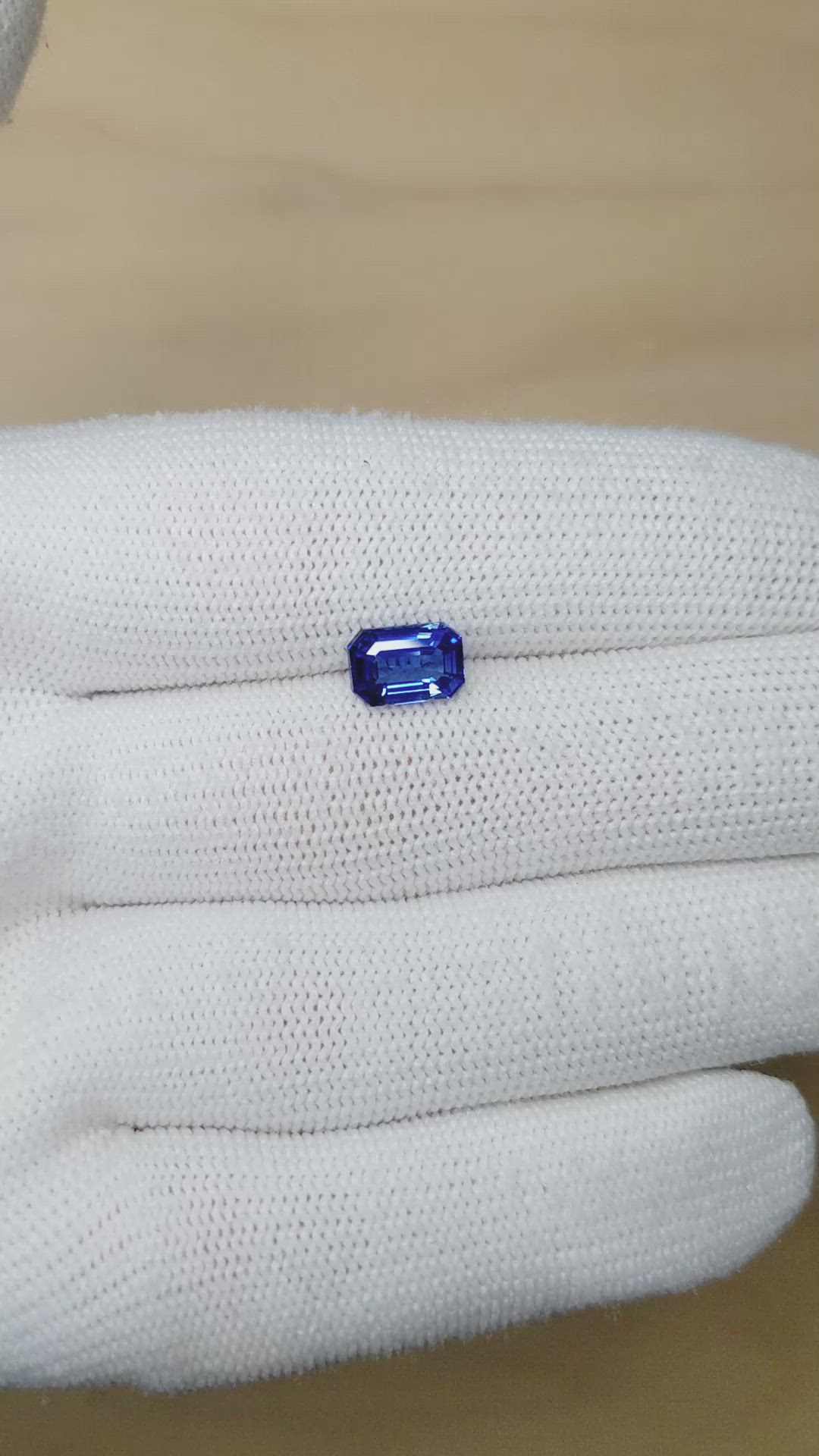 2.04 Ct. Blue Sapphire from Ceylon (Sri Lanka) Size Video