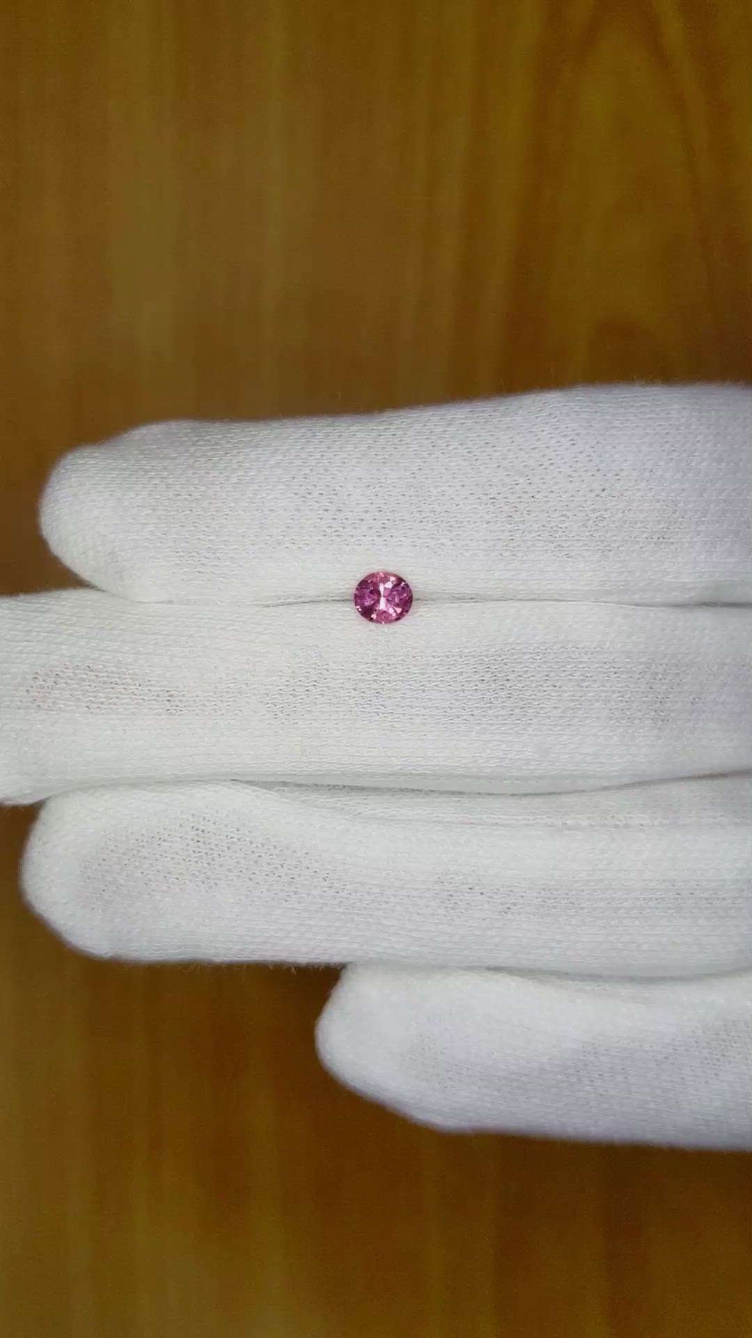 0.39 Ct. Pink Sapphire from Ceylon (Sri Lanka) Size Video