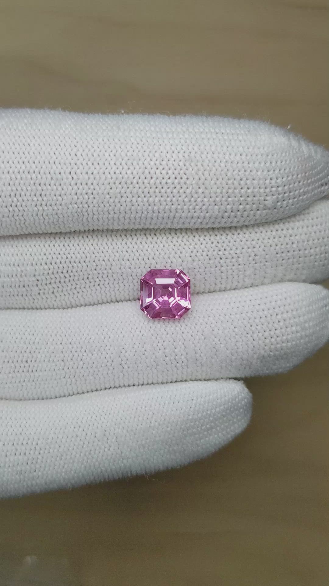4.15 Ct. Purplish Pink Sapphire from Ceylon (Sri Lanka) Size Video