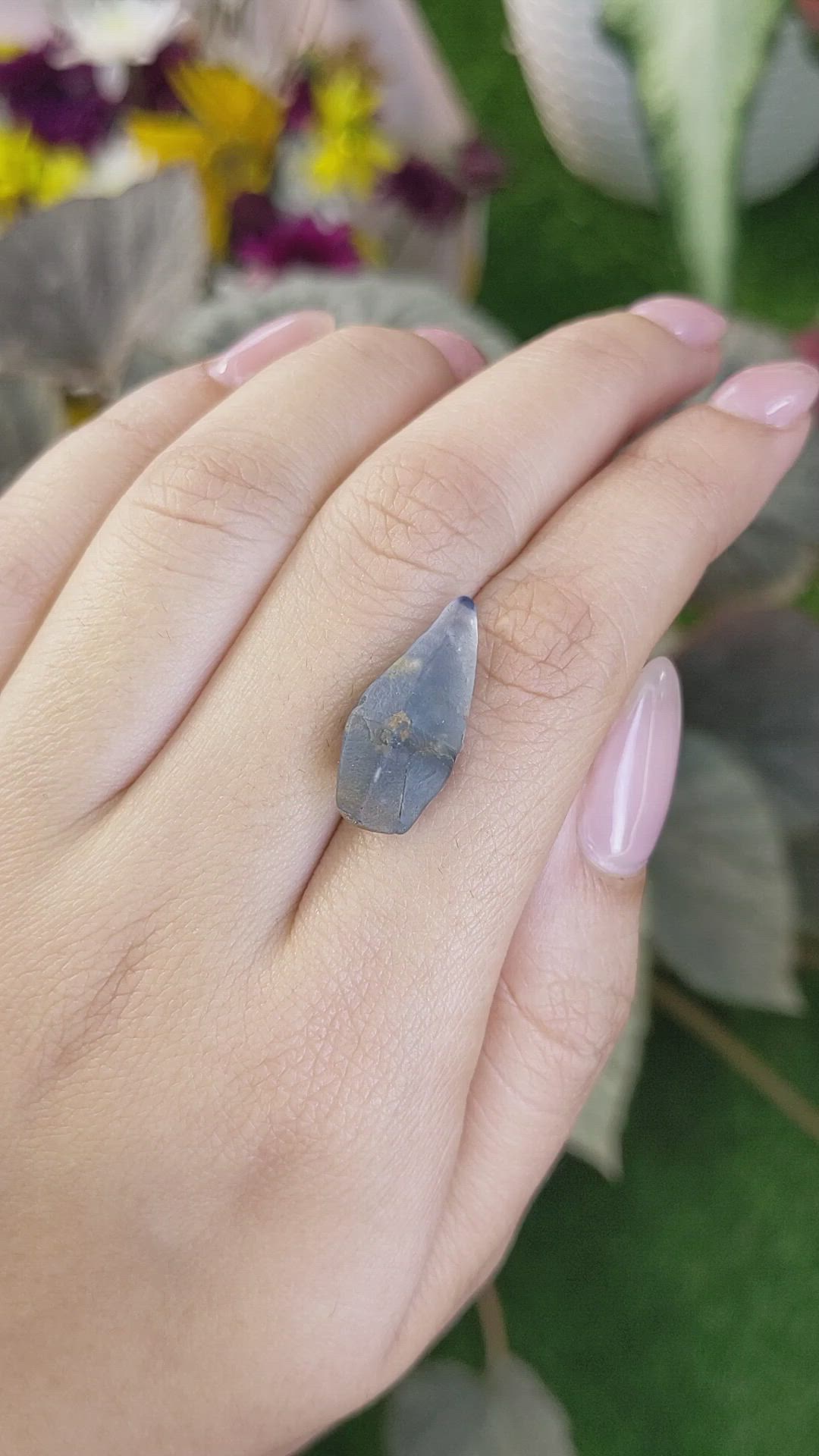 12.98 Ct. Blue Sapphire Crystal from Ceylon (Sri Lanka) Size Video