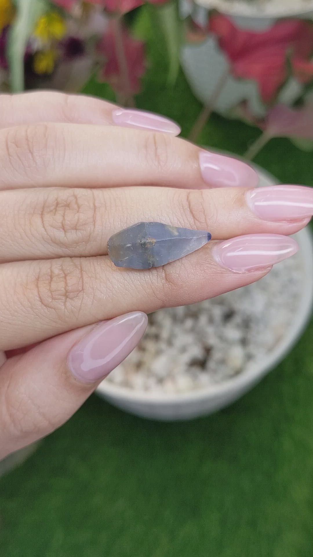 12.98 Ct. Blue Sapphire Crystal from Ceylon (Sri Lanka) Size Video