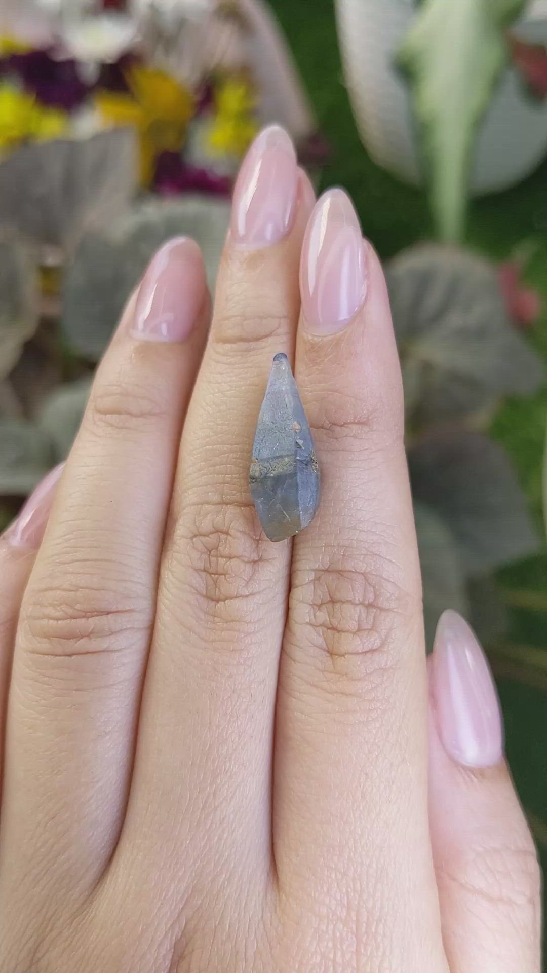 12.98 Ct. Blue Sapphire Crystal from Ceylon (Sri Lanka) Size Video