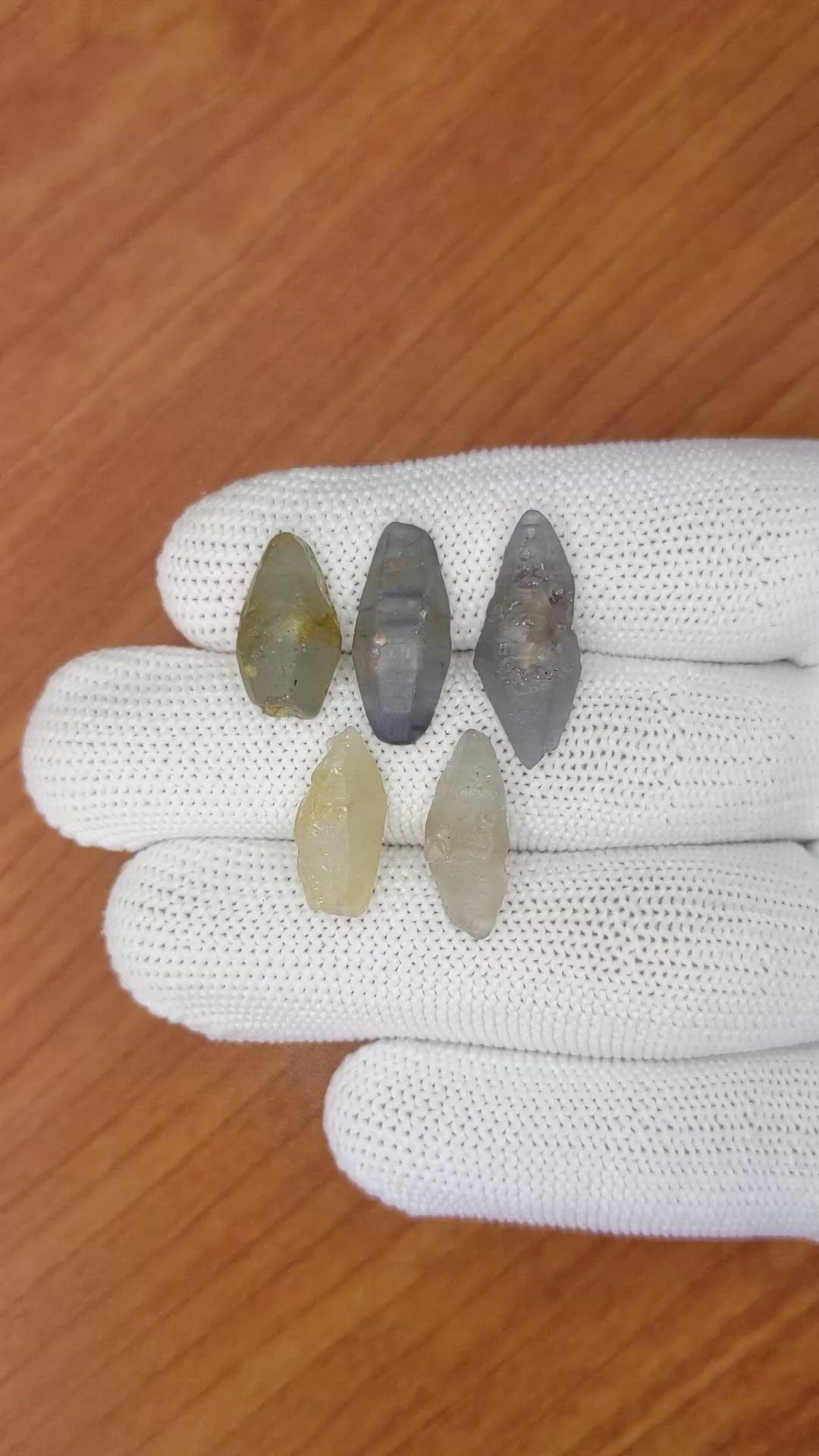 38.91 Ct. Multi Color Sapphire Crystal from Ceylon (Sri Lanka) Size Video