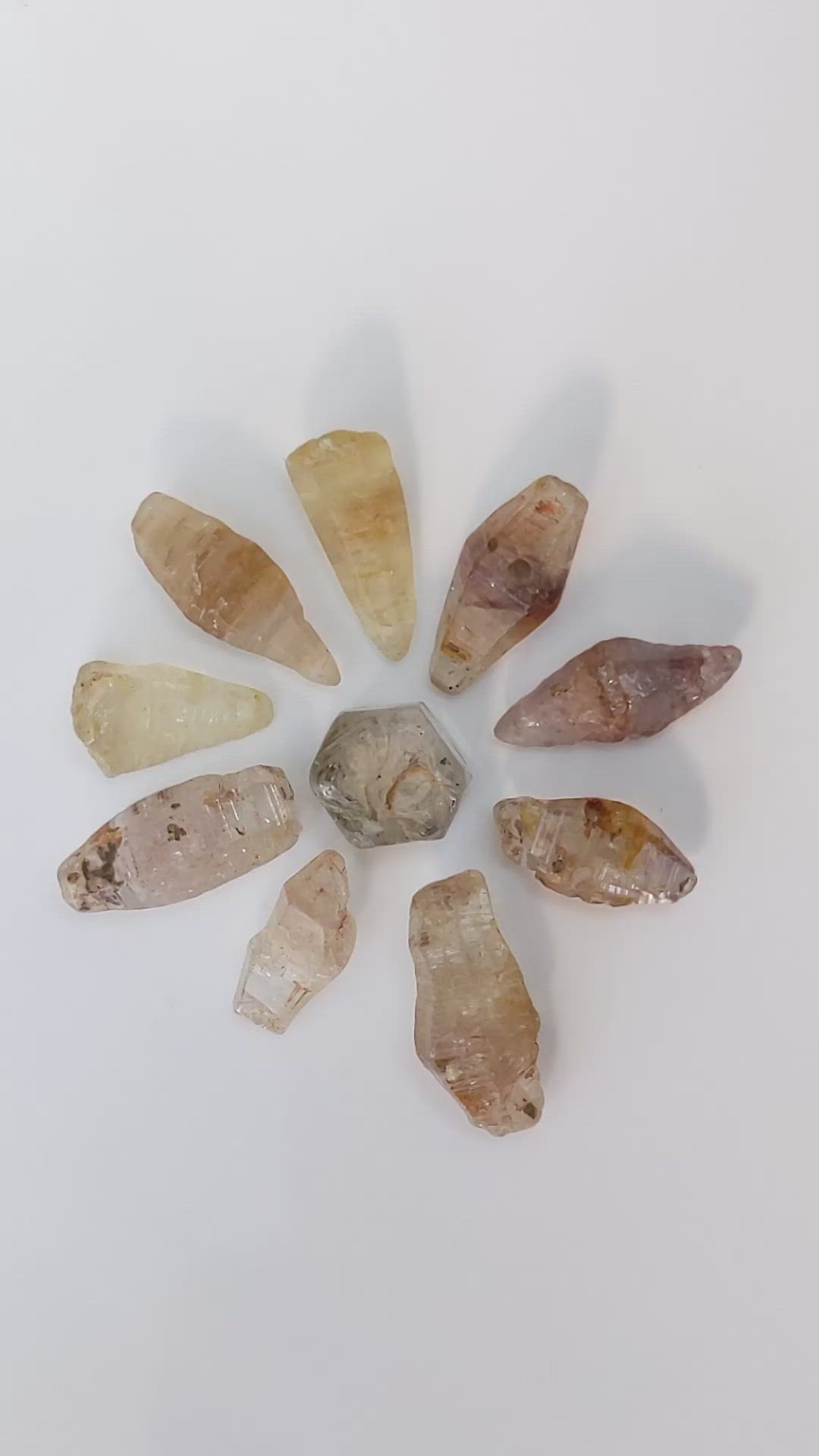 35.23 Ct. Multi Color Sapphire Crystal from Ceylon (Sri Lanka) Size Video
