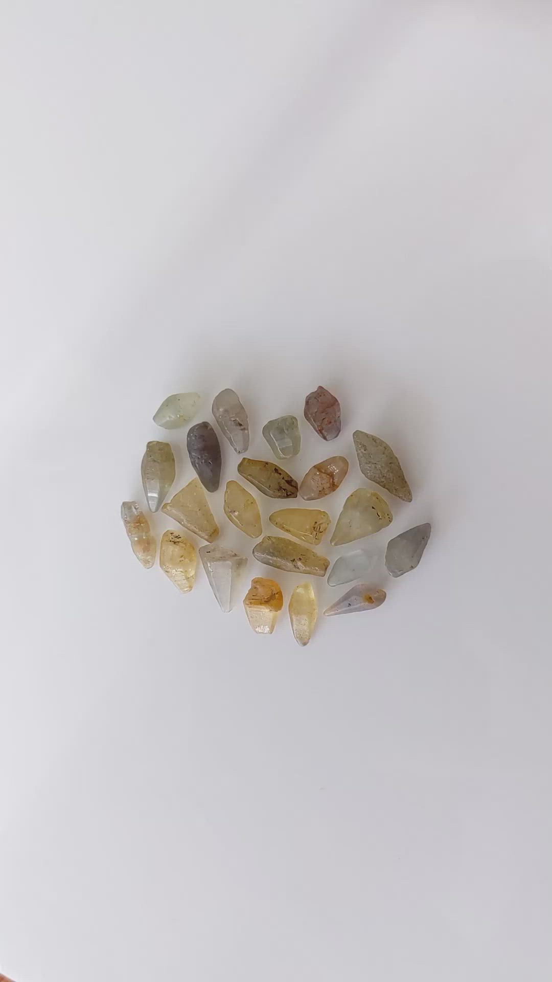 61.58 Ct. Multi Color Sapphire Crystal from Ceylon (Sri Lanka) Size Video