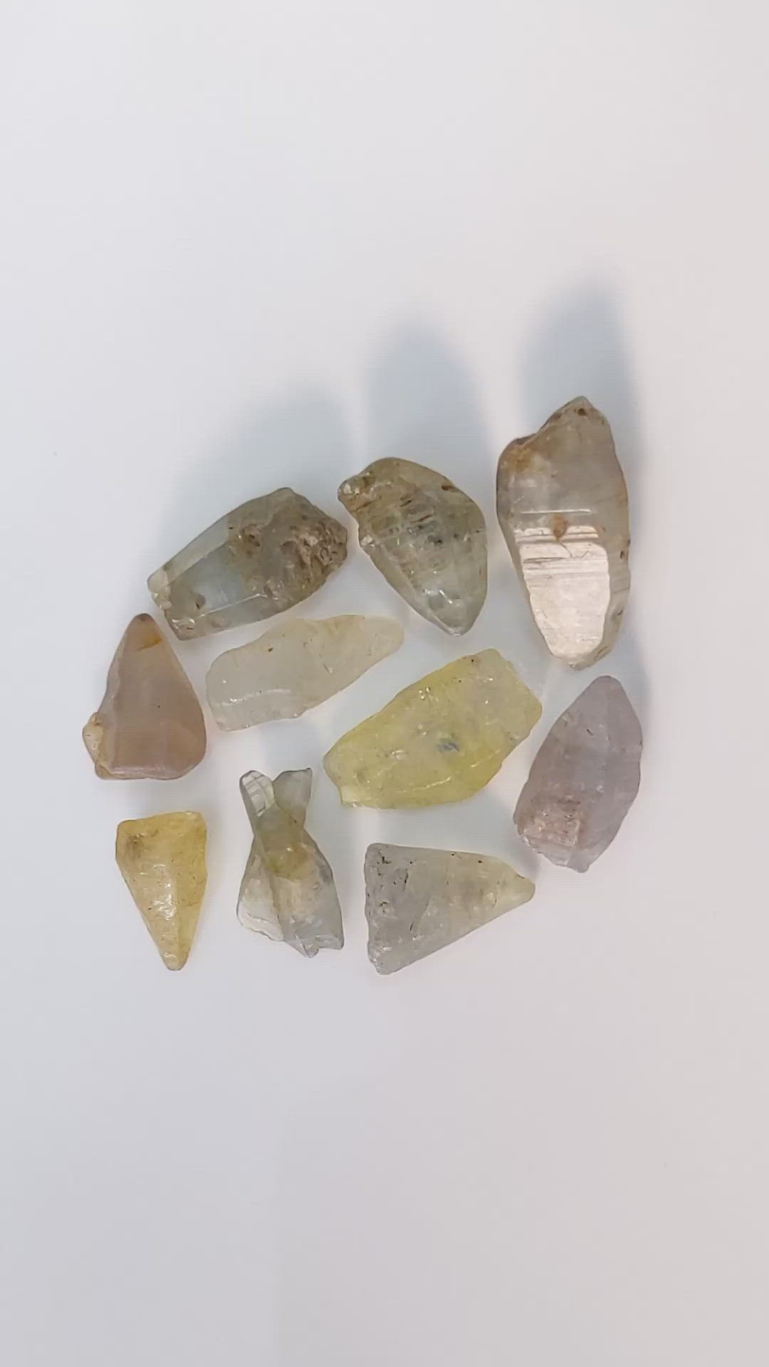 40.17 Ct. Multi Color Sapphire Crystal from Ceylon (Sri Lanka) Size Video