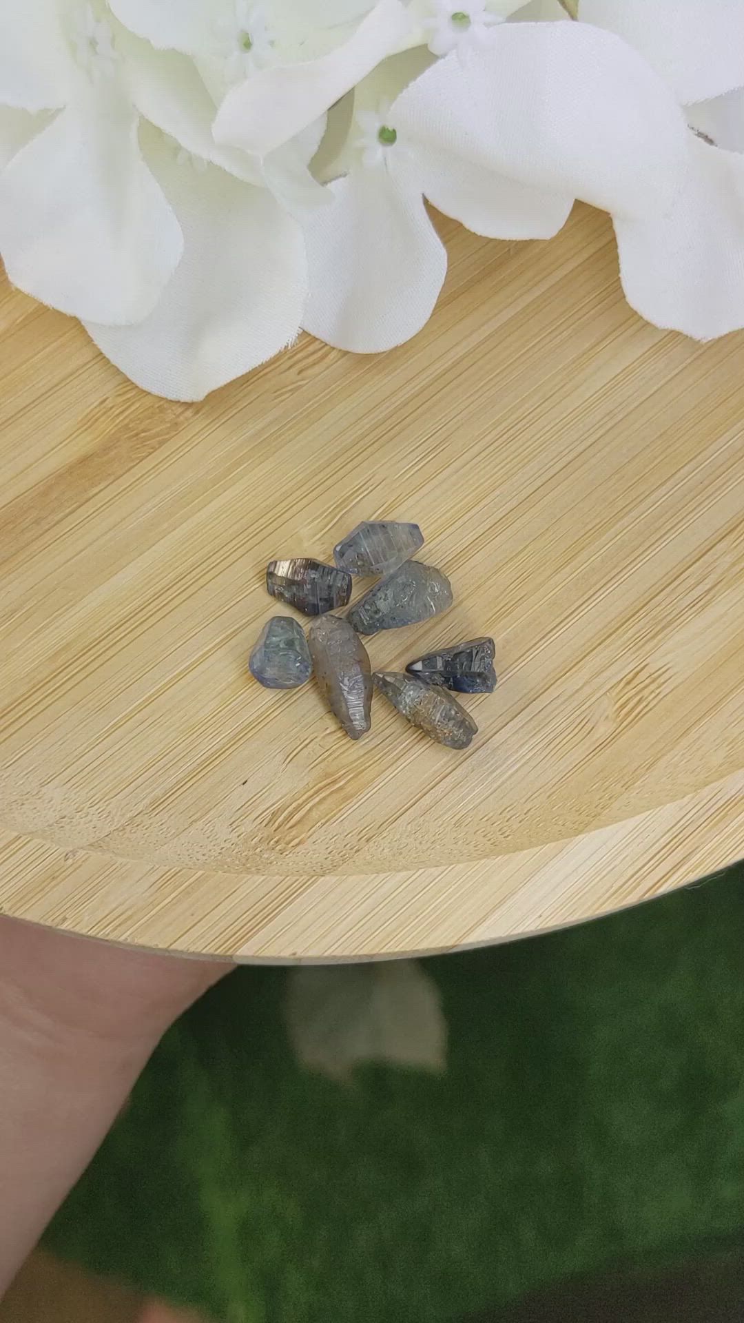17.82 Ct. Blue Sapphire Crystal from Ceylon (Sri Lanka) Size Video