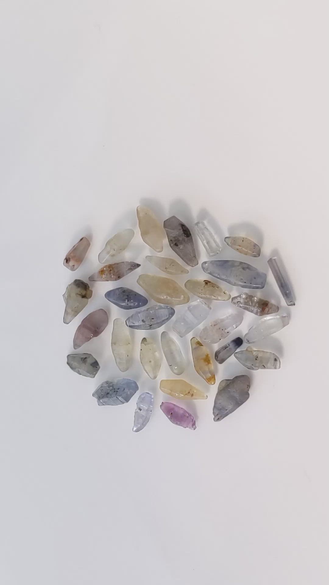 26.41 Ct. Multi Color Sapphire Crystal from Ceylon (Sri Lanka) Size Video