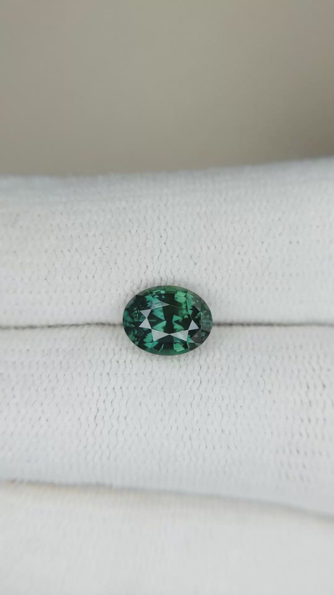 1.81 Ct. Bluish Green Sapphire from Madagascar Size Video