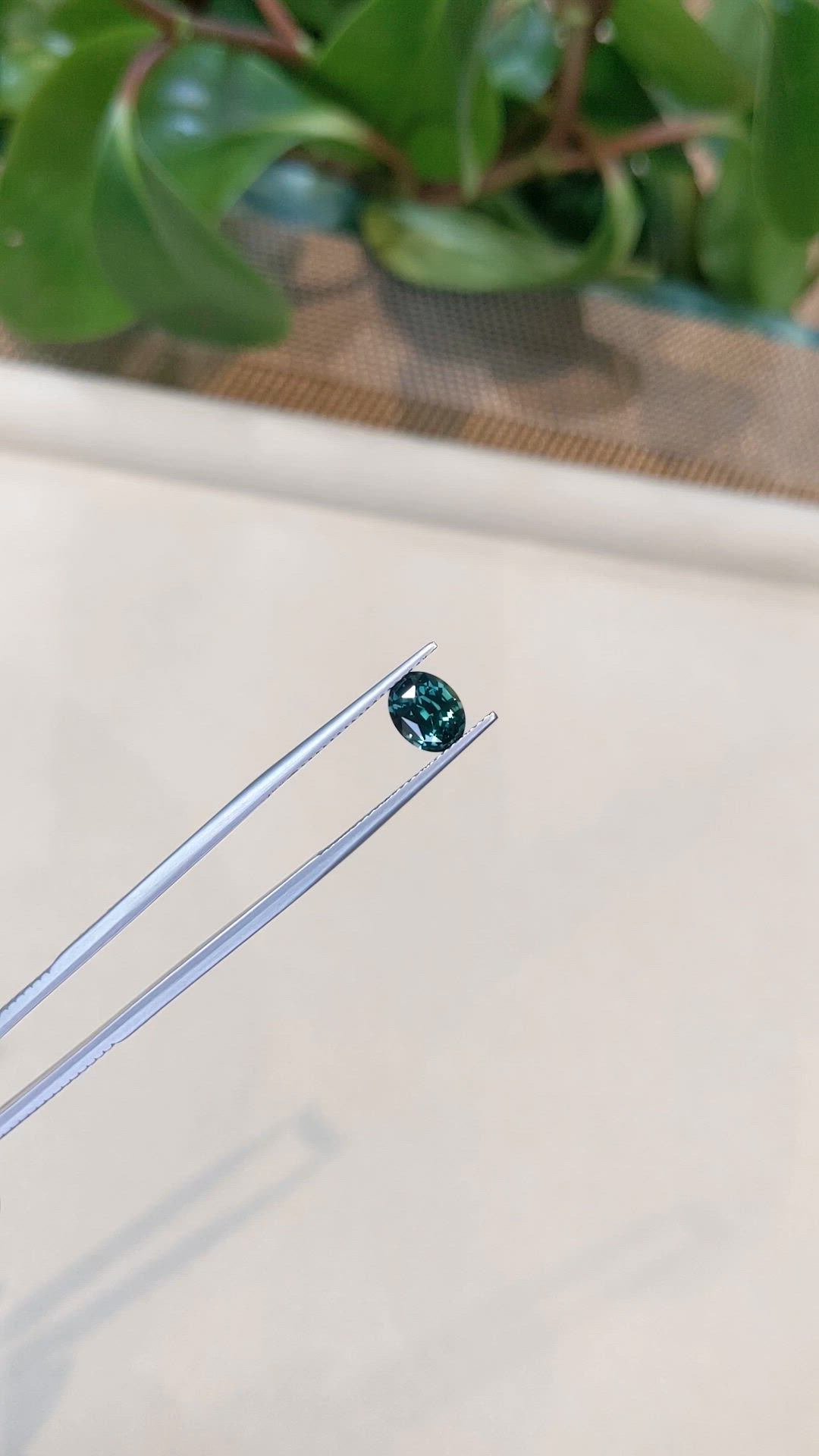 1.81 Ct. Bluish Green Sapphire from Madagascar Size Video