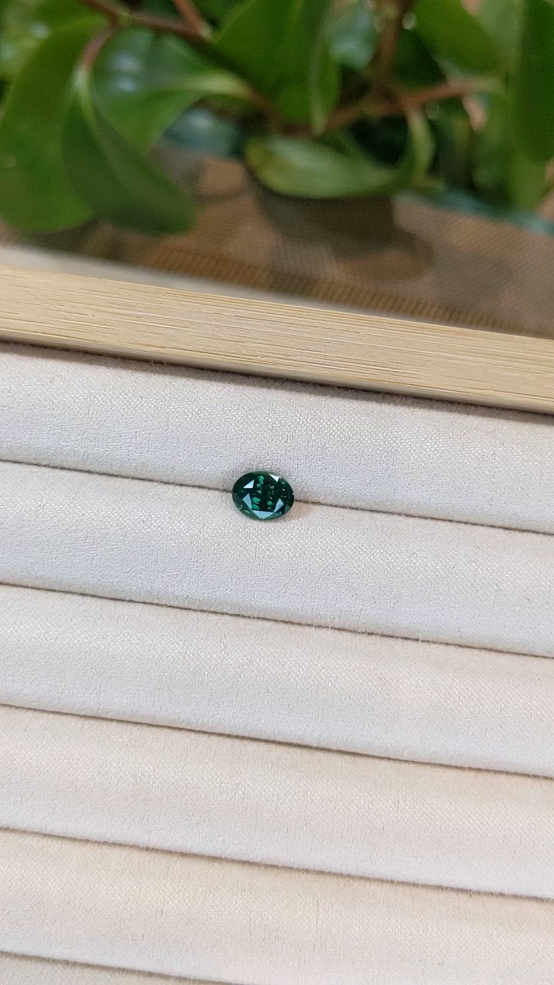 1.81 Ct. Bluish Green Sapphire from Madagascar Size Video