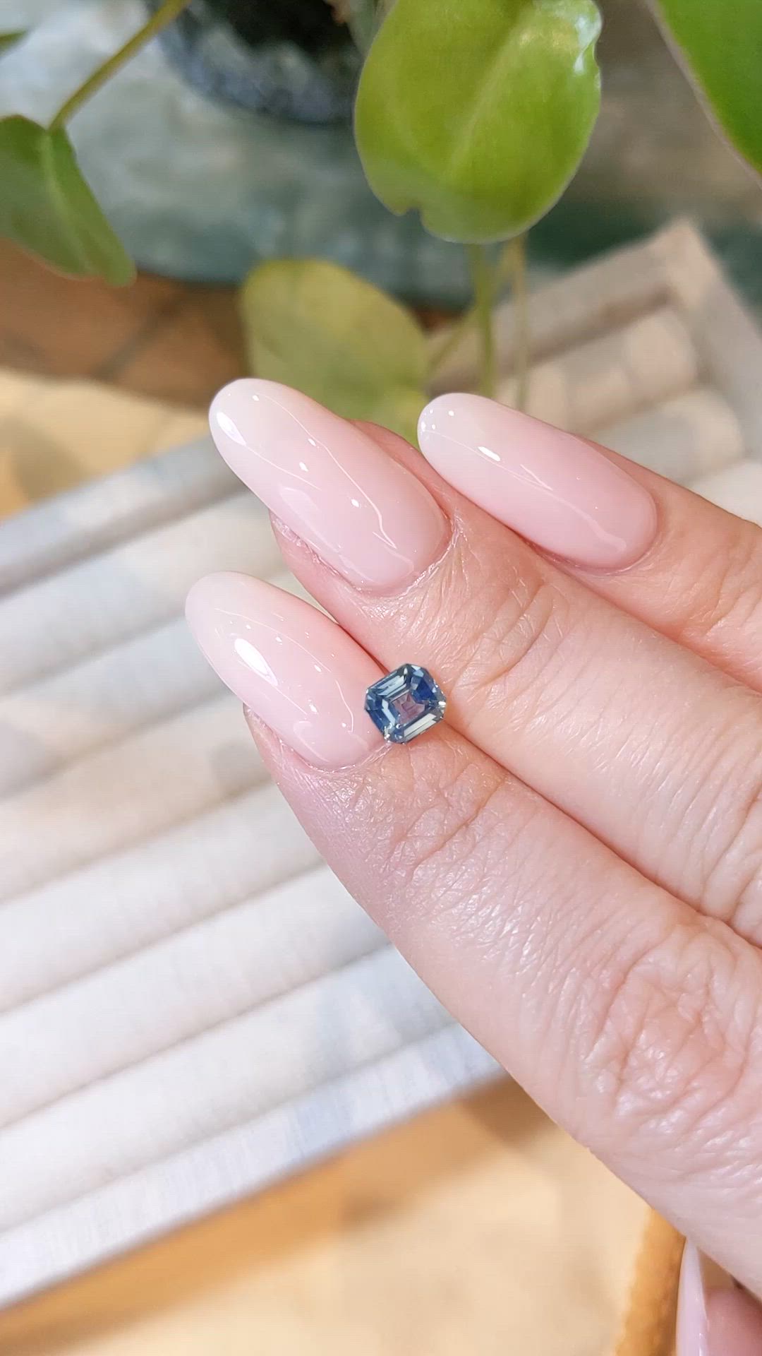 1.04 Ct. Greenish Blue Sapphire from Madagascar Size Video