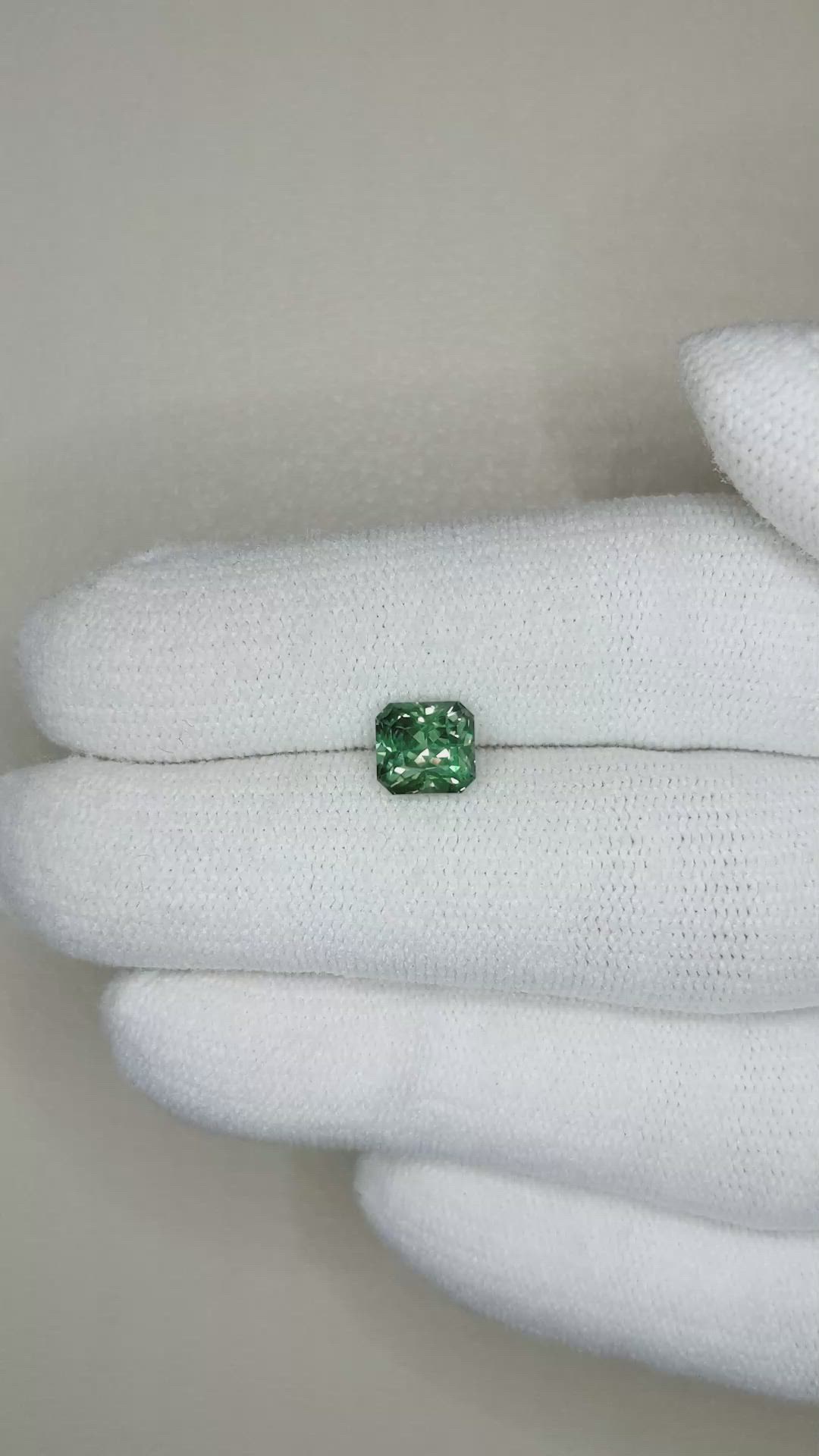 1.64 Ct. Green Sapphire from Madagascar Size Video