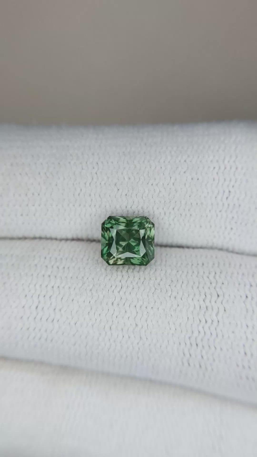 1.64 Ct. Green Sapphire from Madagascar Size Video