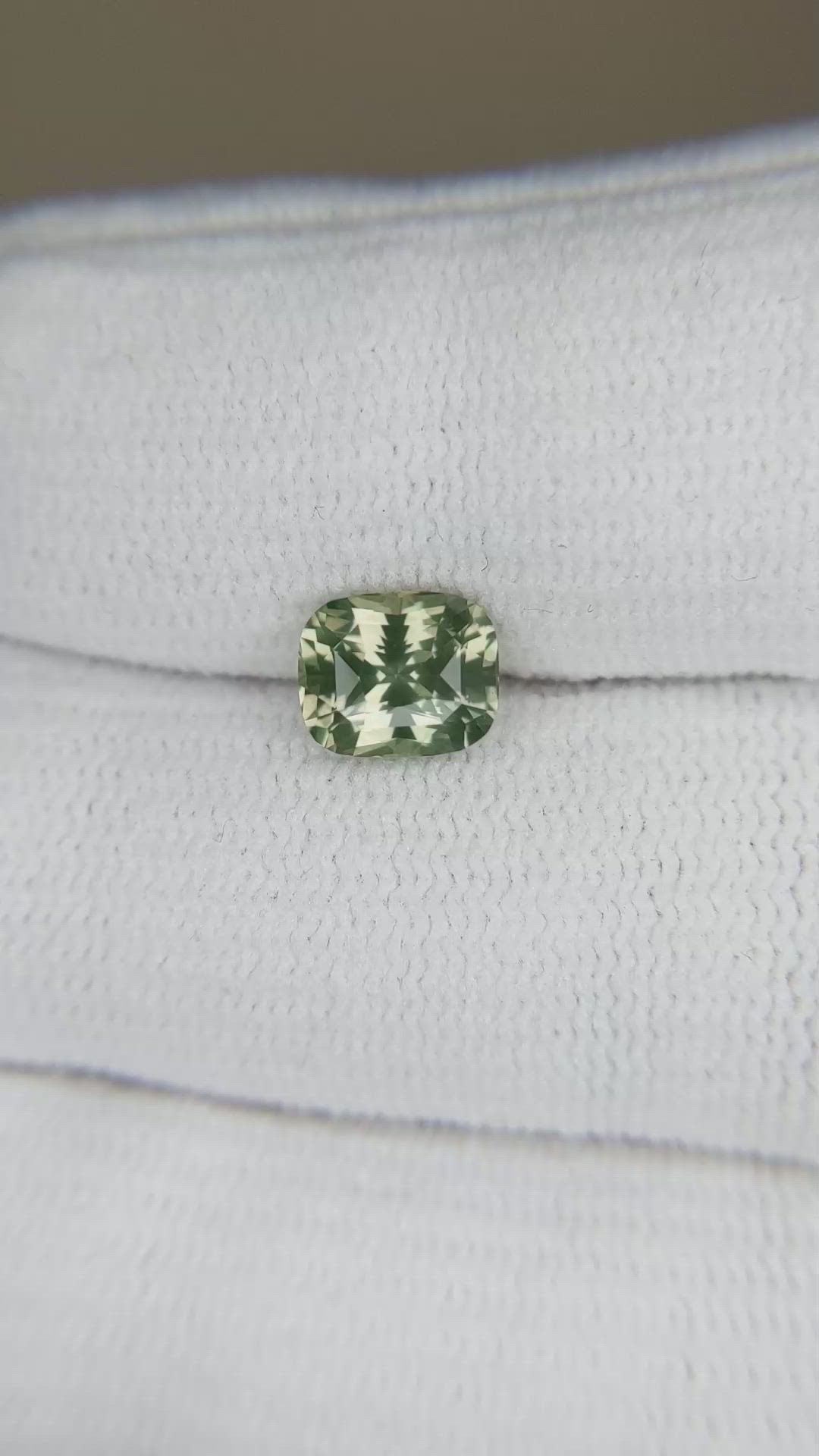 1.64 Ct. Green Sapphire from Madagascar Size Video
