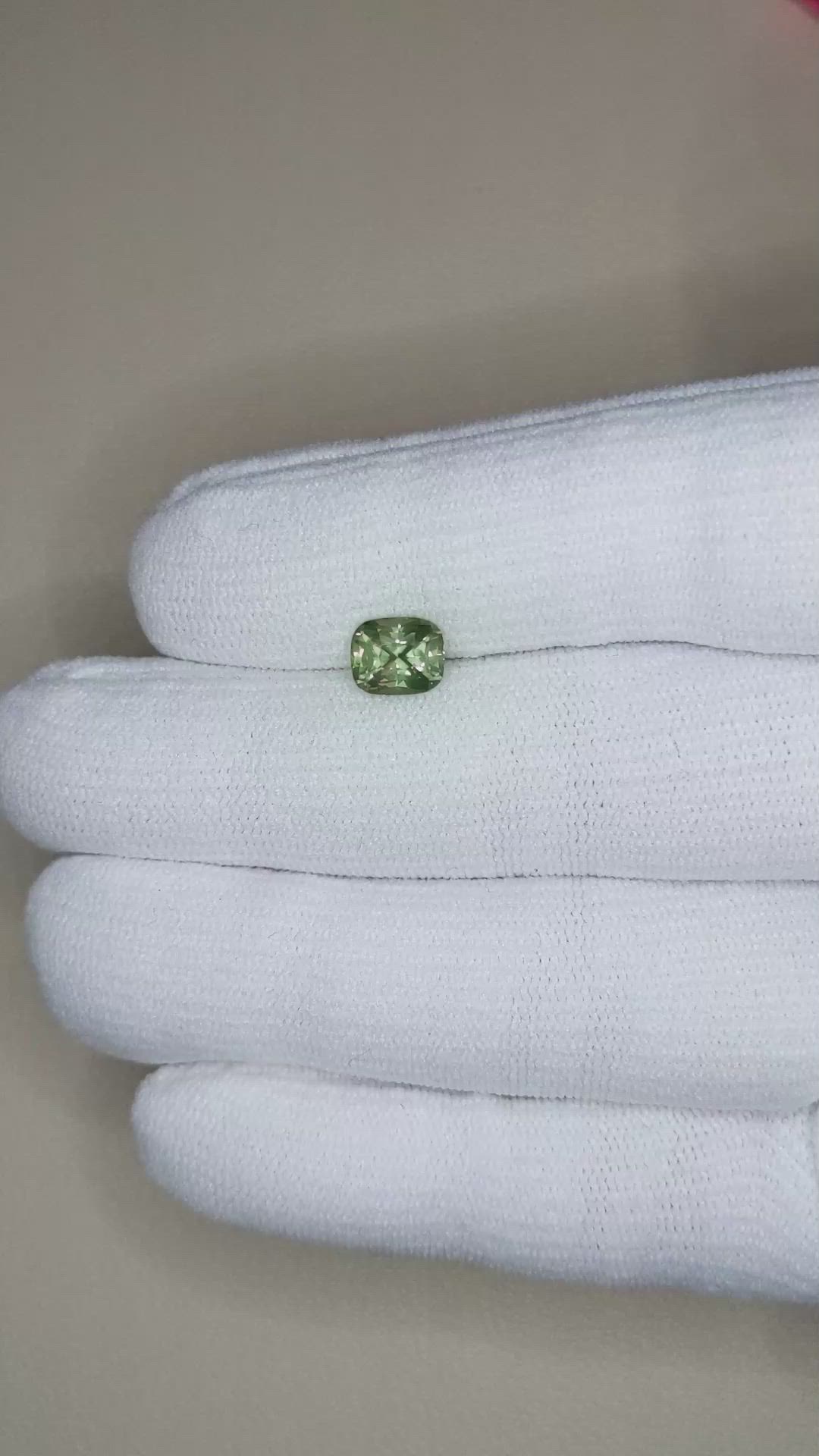 1.64 Ct. Green Sapphire from Madagascar Size Video