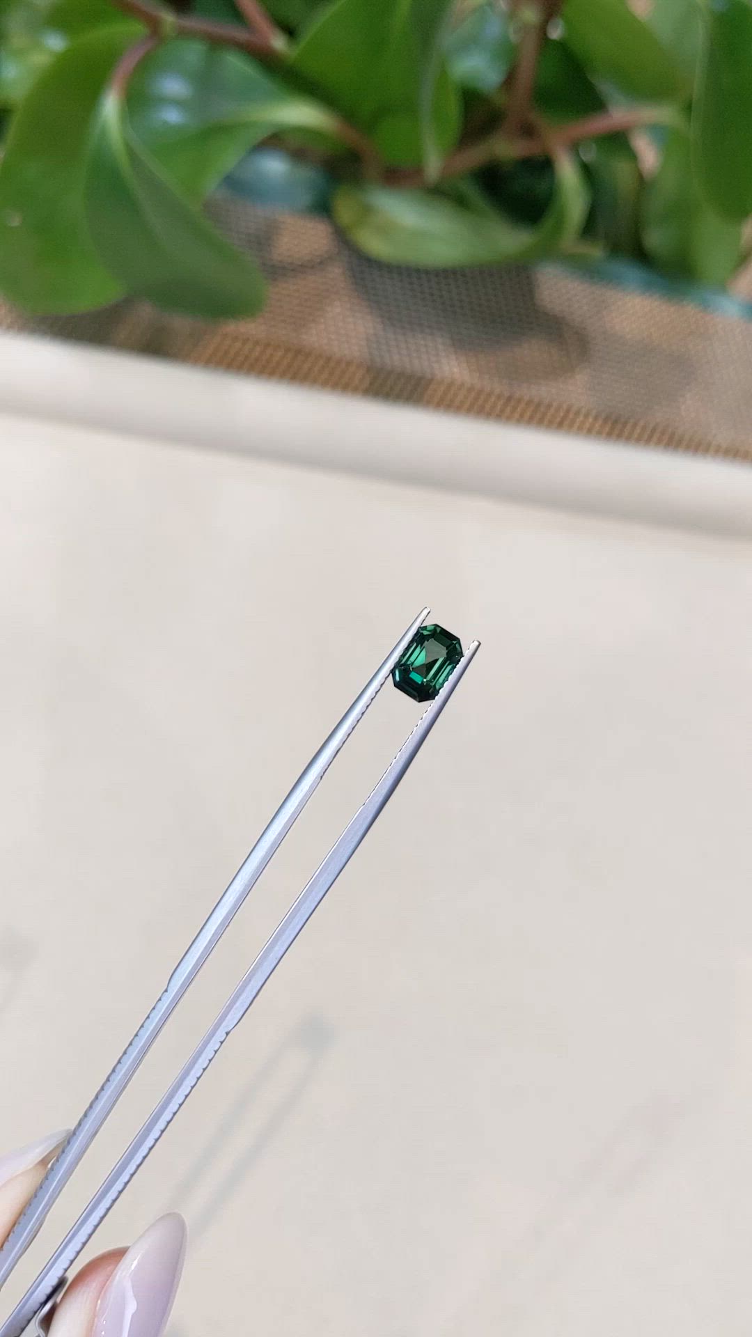 1.52 Ct. Bluish Green Sapphire from Madagascar Size Video