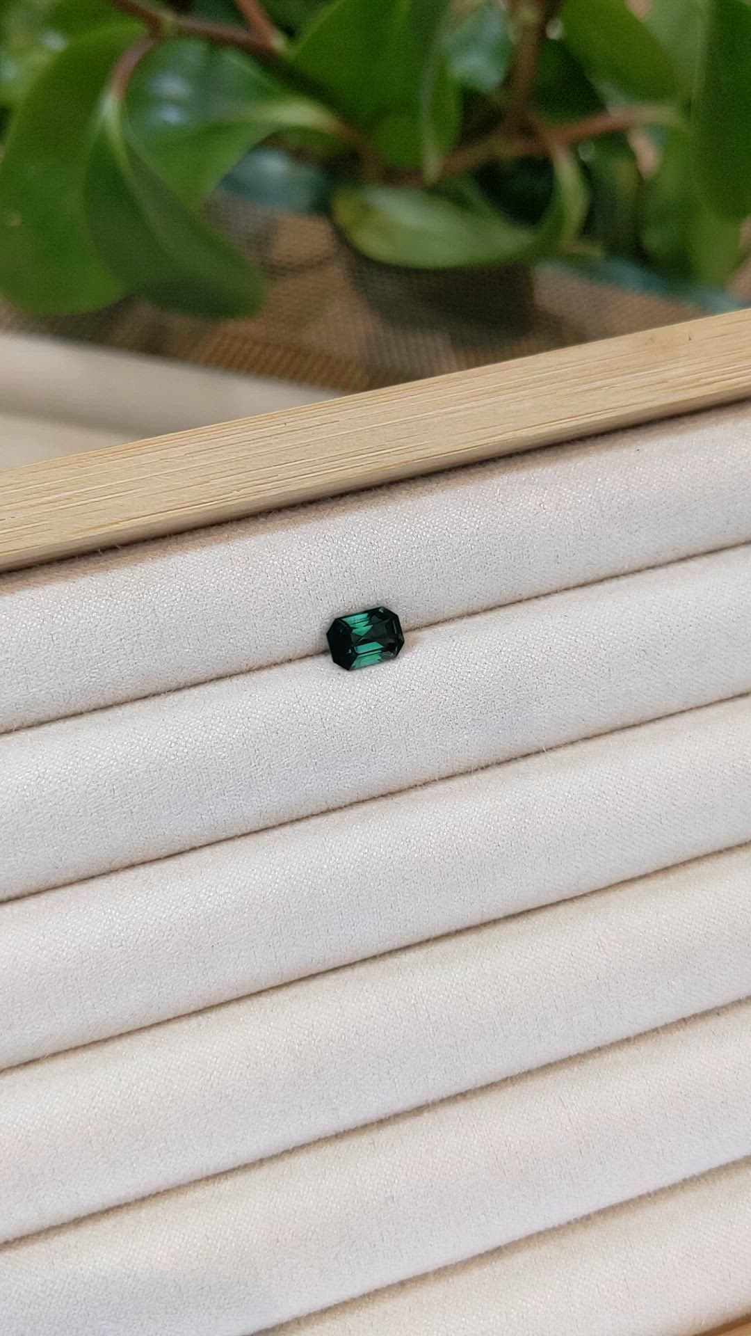 1.52 Ct. Bluish Green Sapphire from Madagascar Size Video