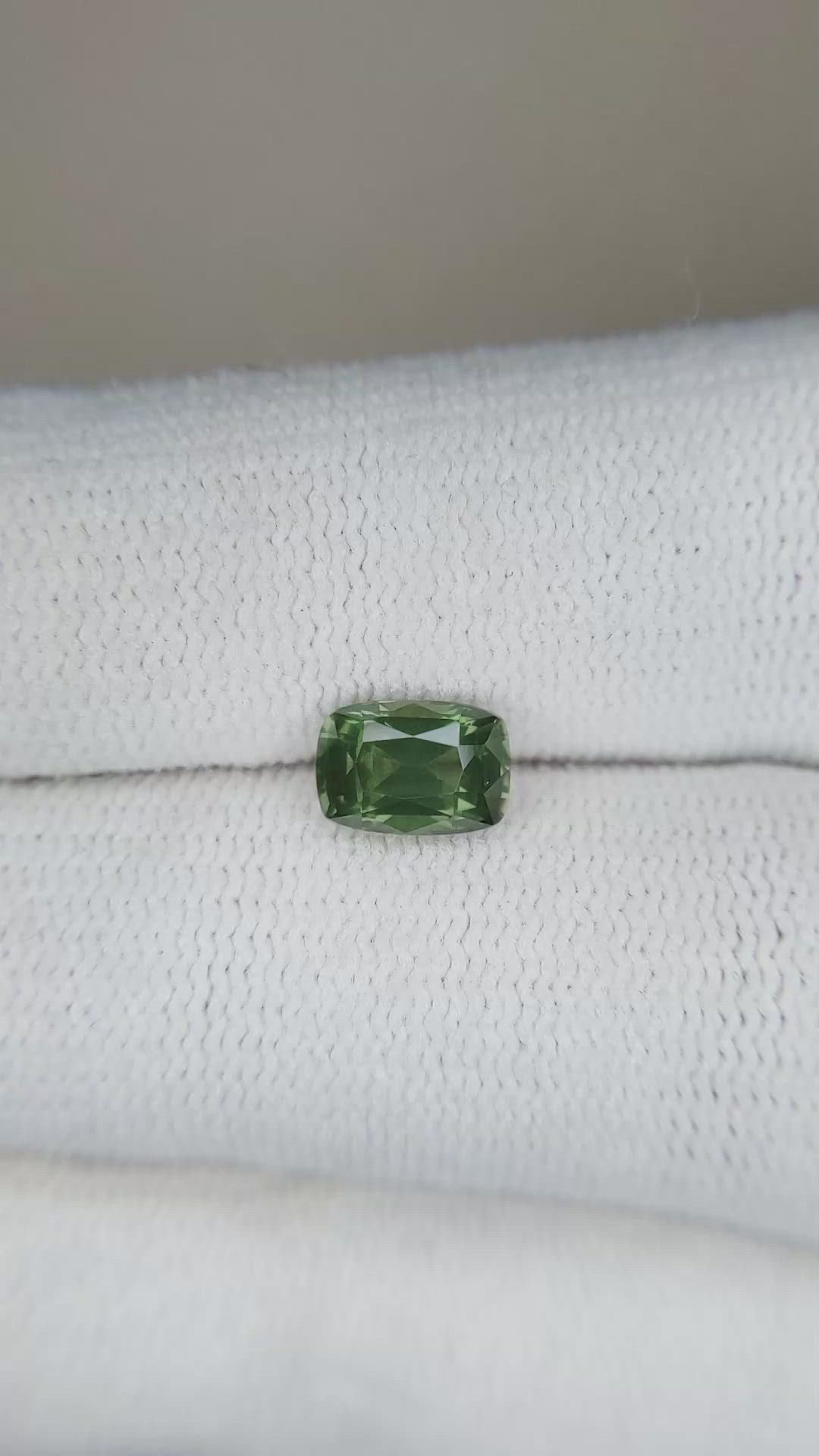 1.24 Ct. Green Sapphire from Madagascar Size Video