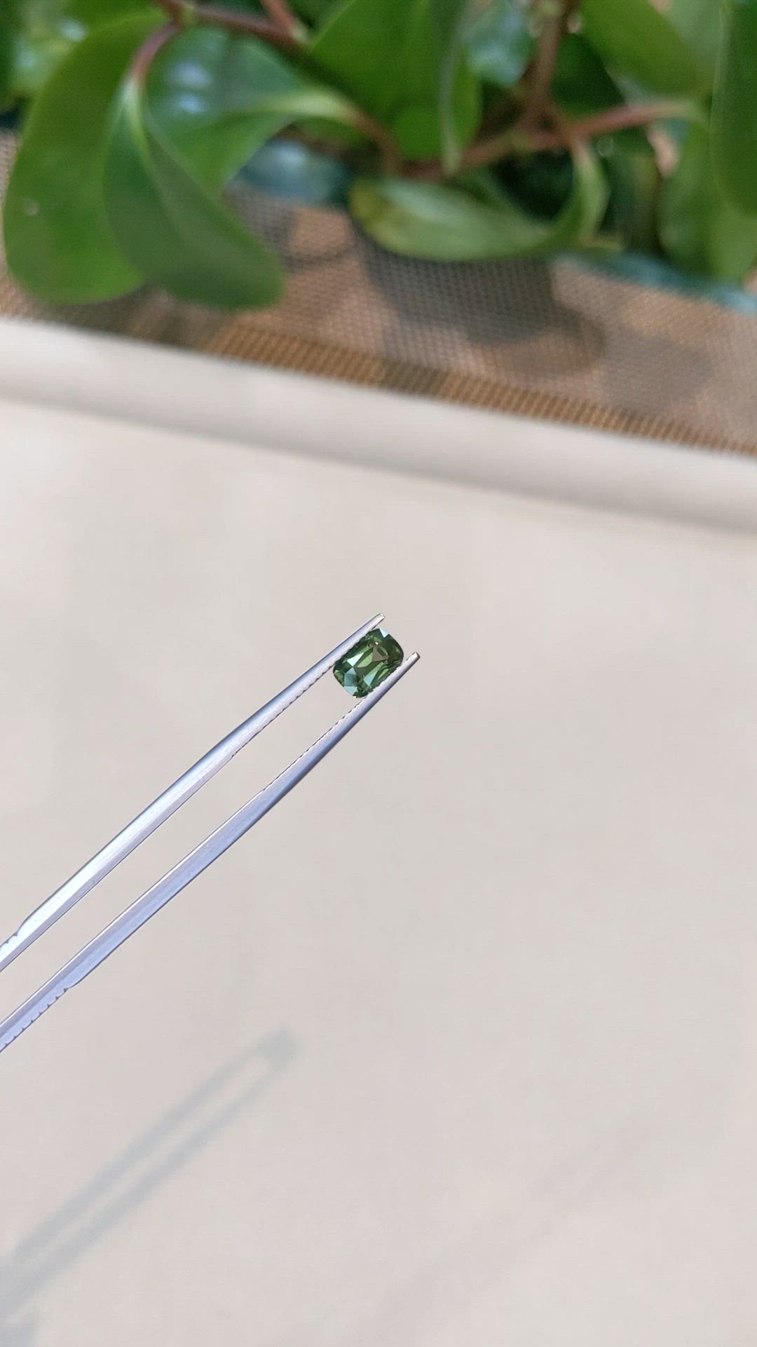 1.24 Ct. Green Sapphire from Madagascar Size Video