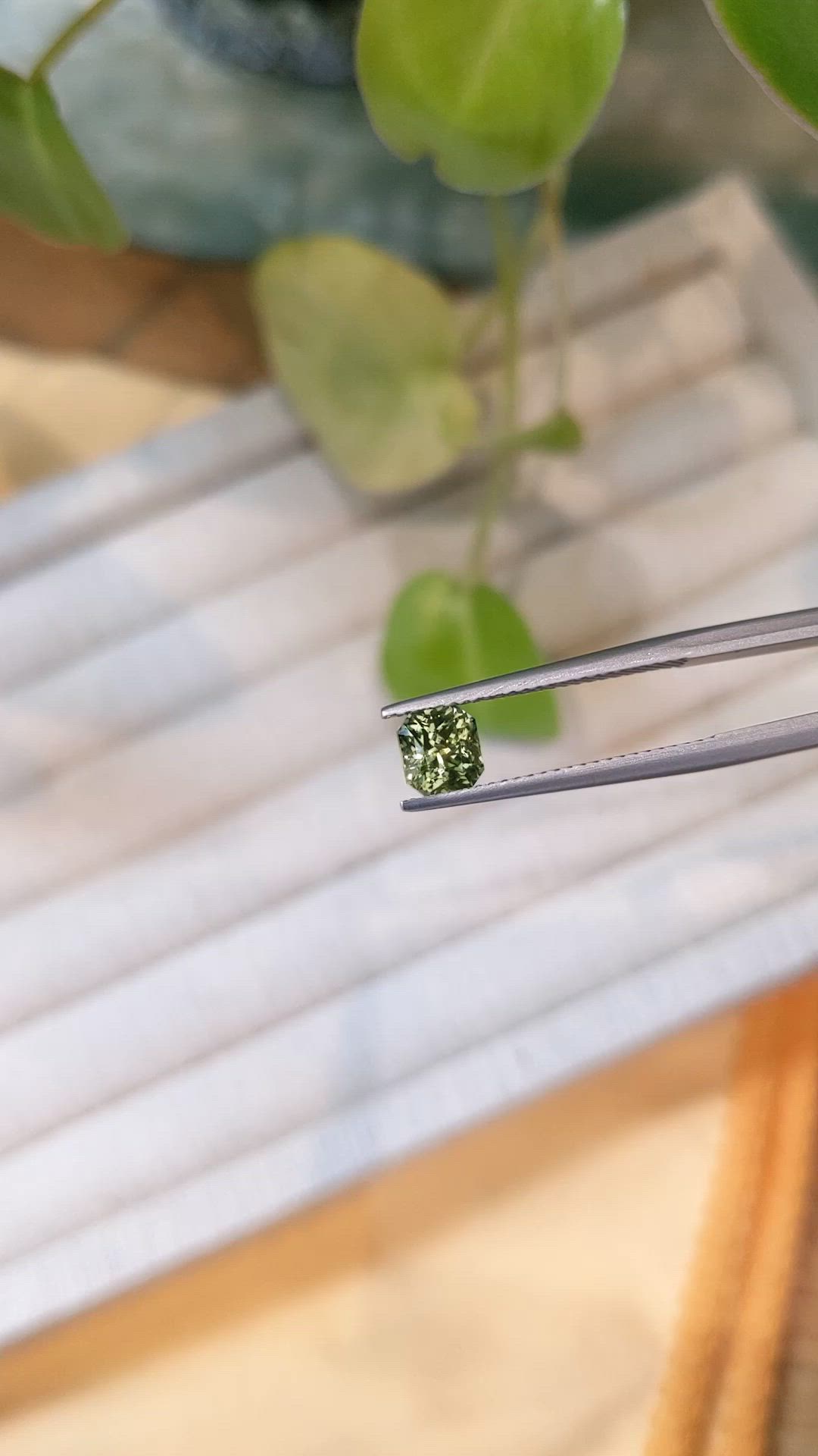 1.18 Ct. Yellowish Green Sapphire from Madagascar Size Video