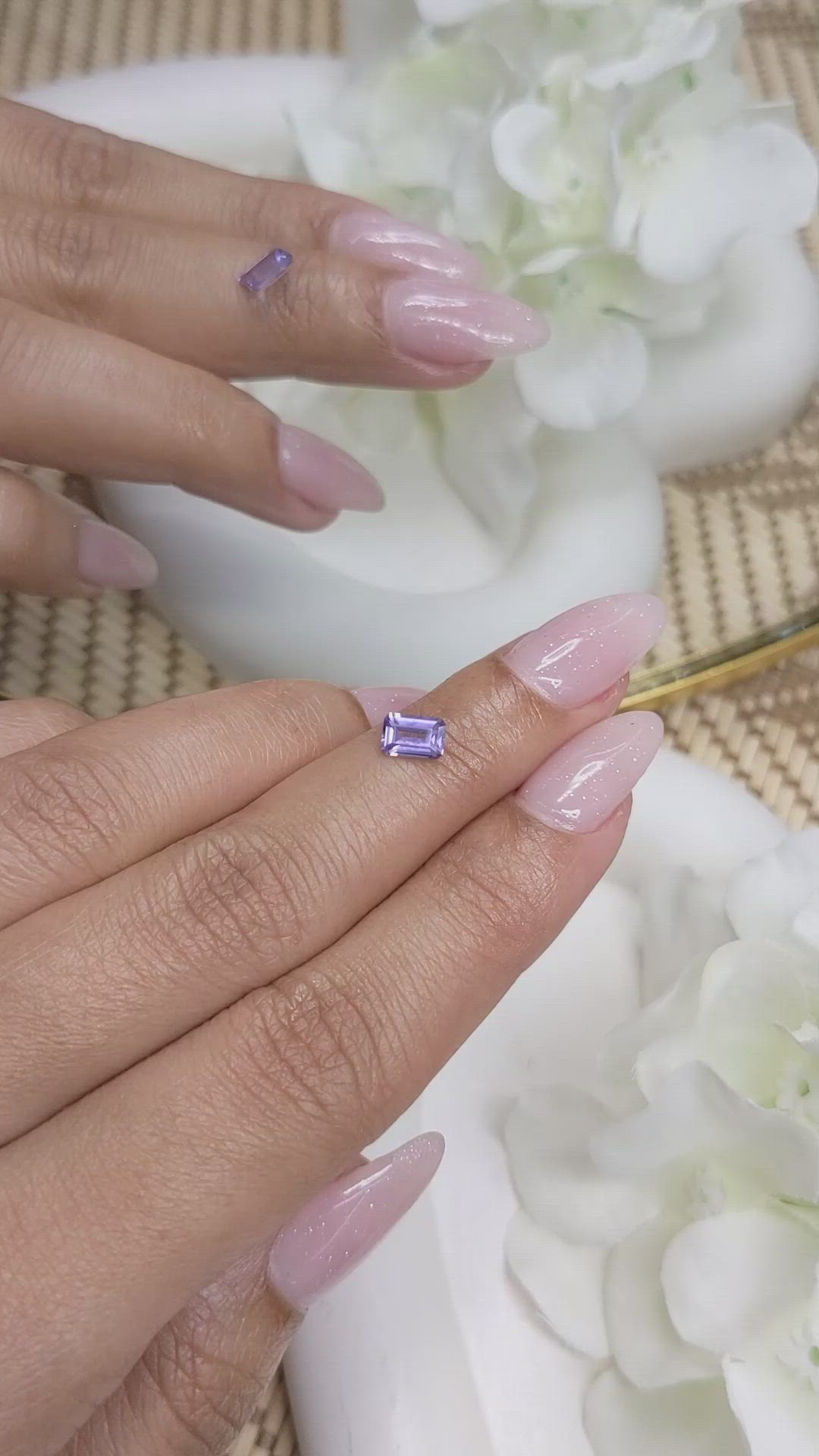 0.67 Ct. Purple Sapphire from Ceylon (Sri Lanka) Size Video