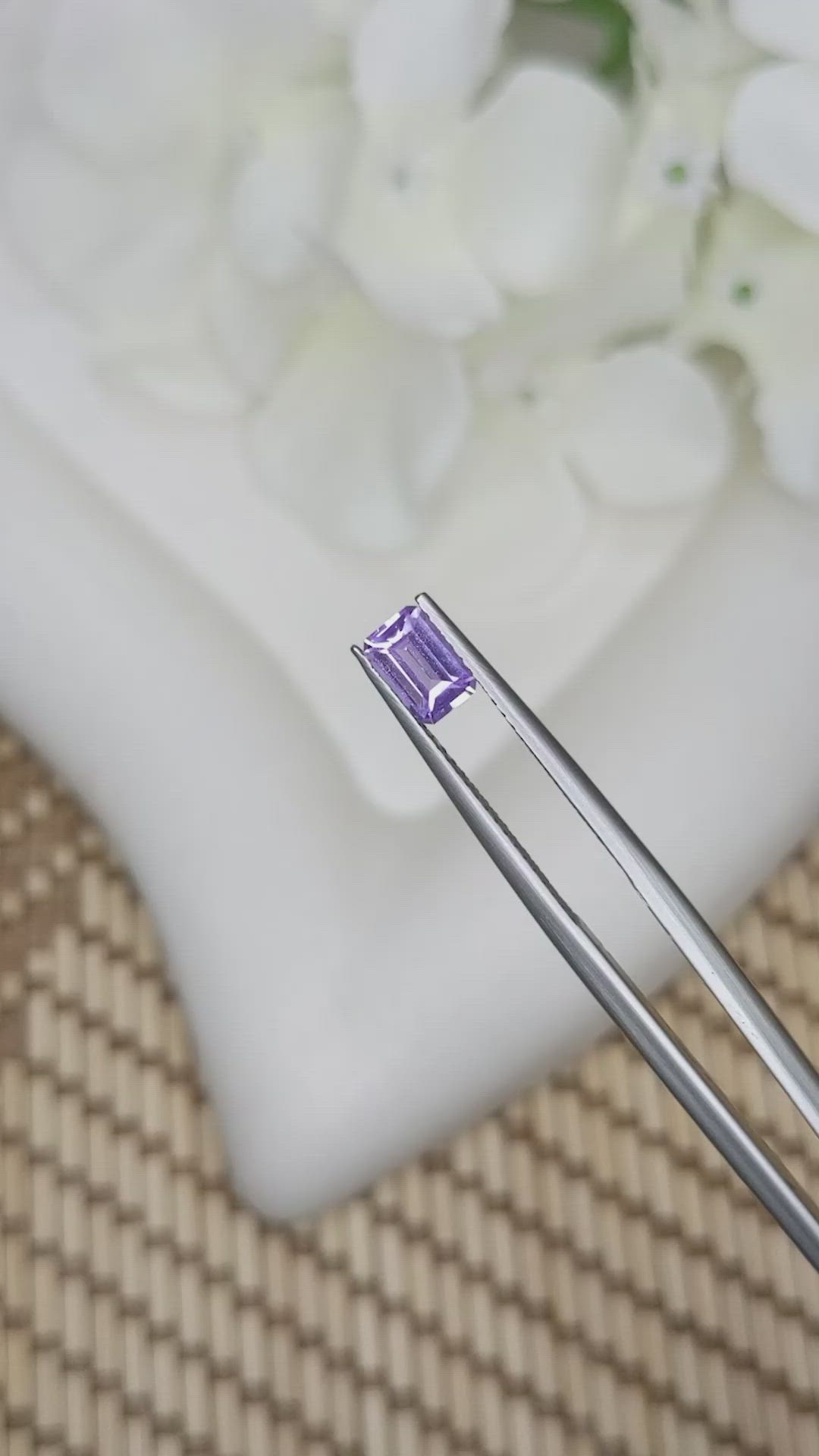 0.67 Ct. Purple Sapphire from Ceylon (Sri Lanka) Size Video