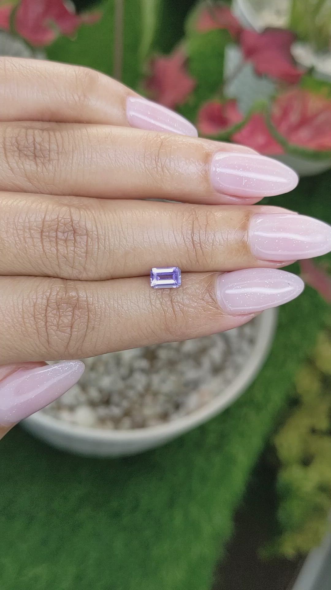 0.67 Ct. Purple Sapphire from Ceylon (Sri Lanka) Size Video