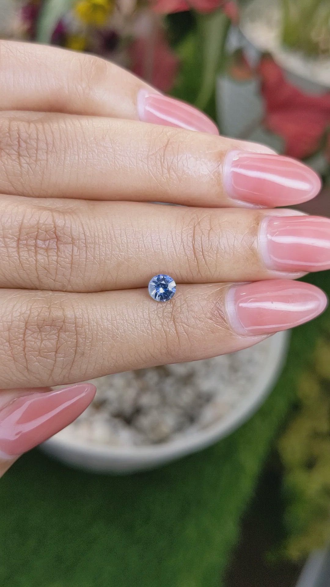 0.57 Ct. Blue Sapphire from Ceylon (Sri Lanka) Size Video