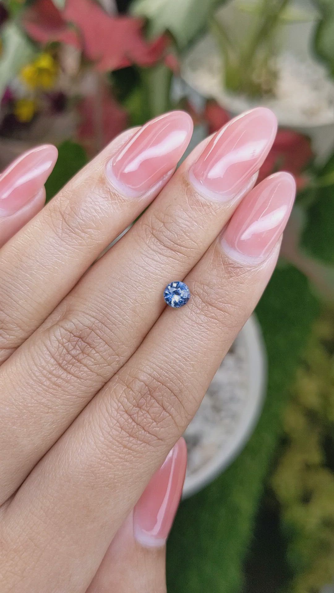 0.57 Ct. Blue Sapphire from Ceylon (Sri Lanka) Size Video