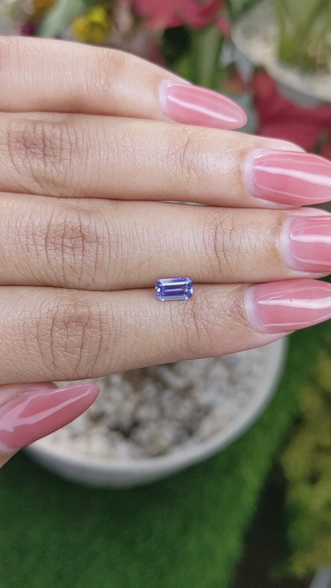 0.66 Ct. Blue Sapphire from Ceylon (Sri Lanka) Size Video