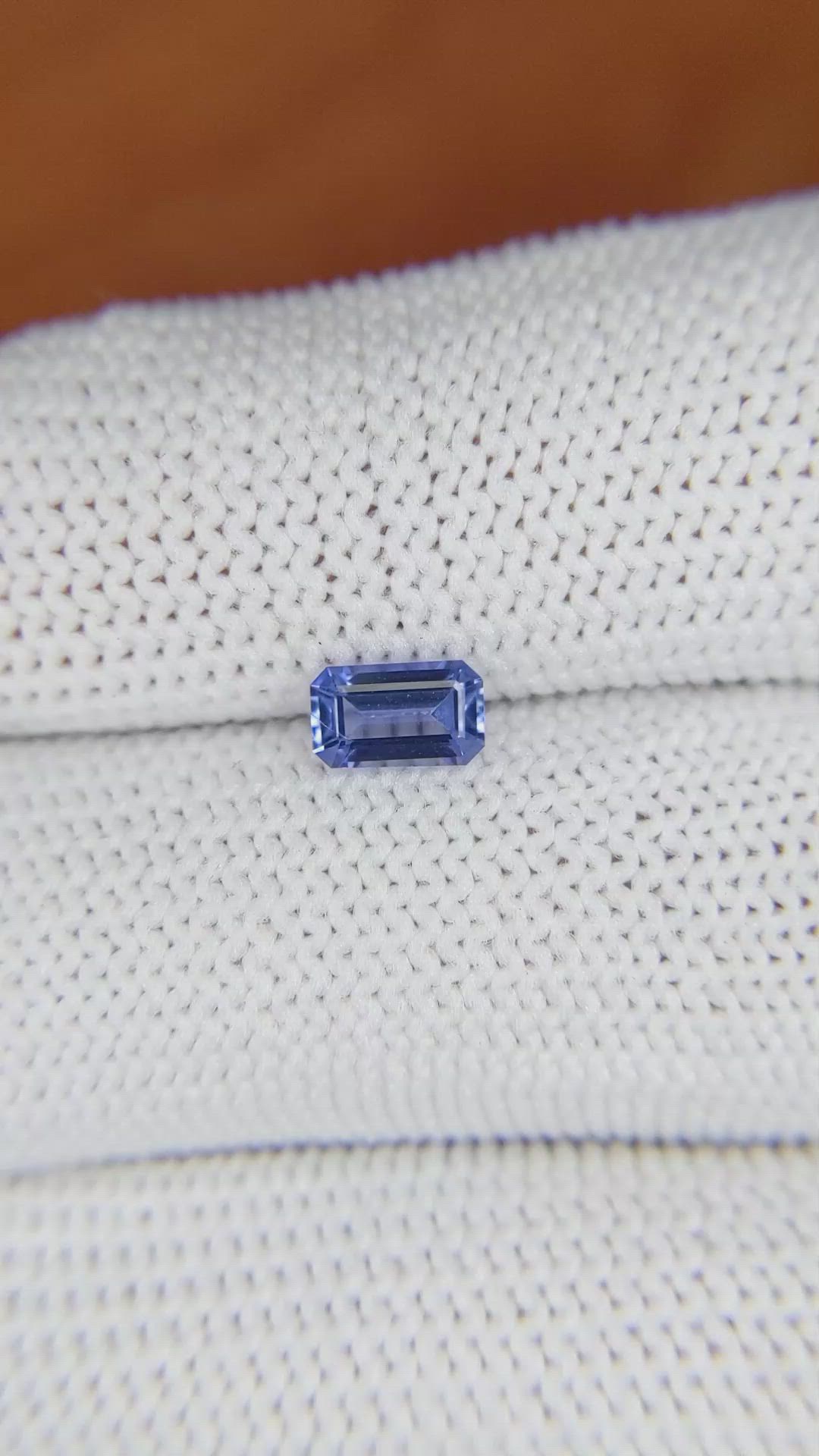 0.66 Ct. Blue Sapphire from Ceylon (Sri Lanka) Size Video