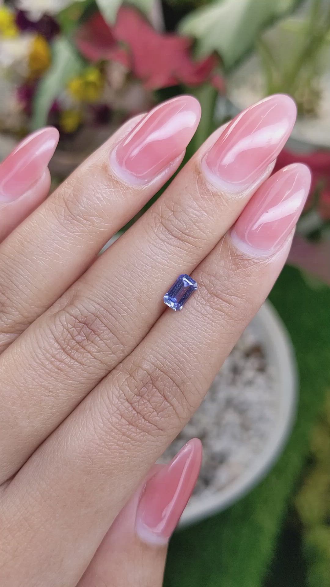 0.66 Ct. Blue Sapphire from Ceylon (Sri Lanka) Size Video