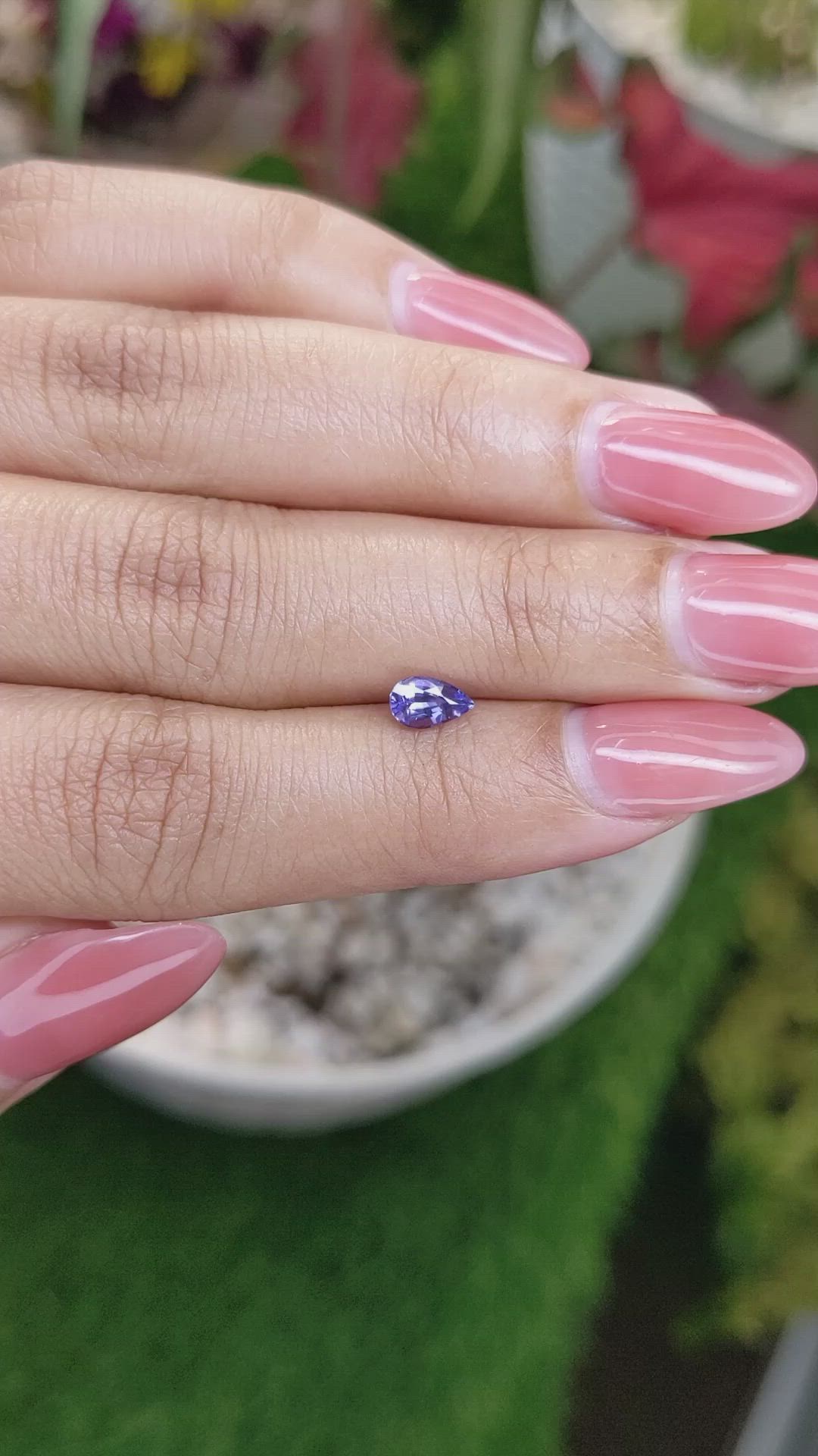 0.61 Ct. Blue Sapphire from Ceylon (Sri Lanka) Size Video