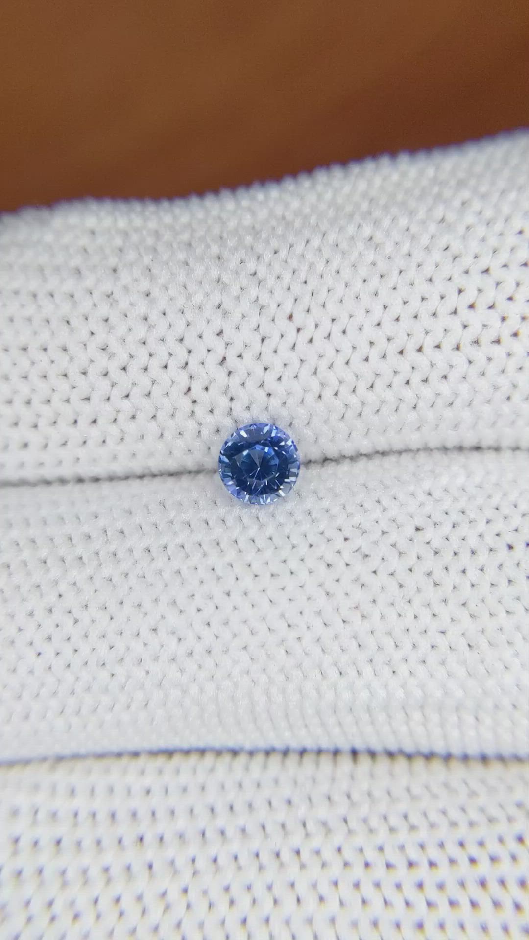 0.57 Ct. Blue Sapphire from Ceylon (Sri Lanka) Size Video