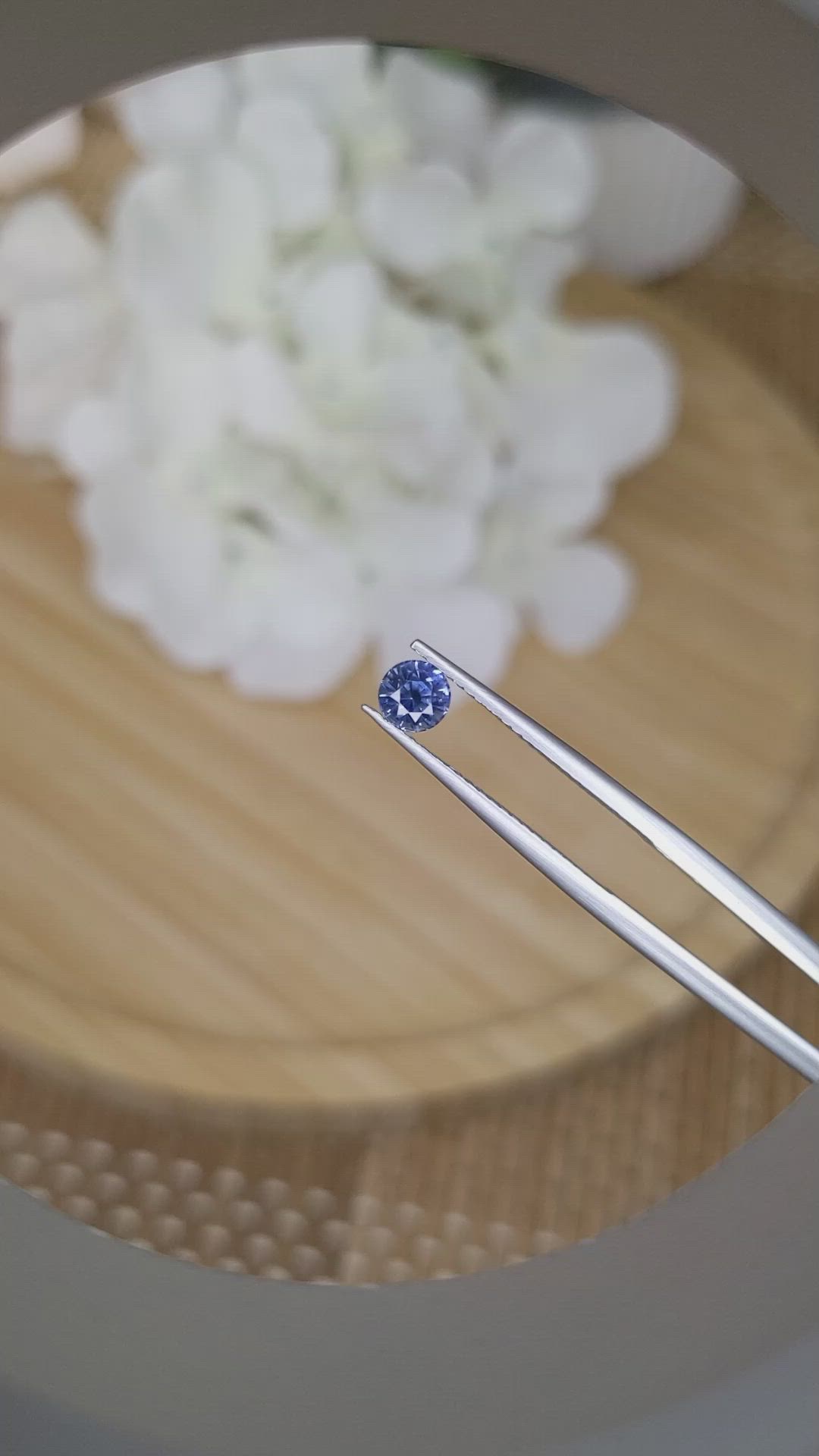 0.57 Ct. Blue Sapphire from Ceylon (Sri Lanka) Size Video