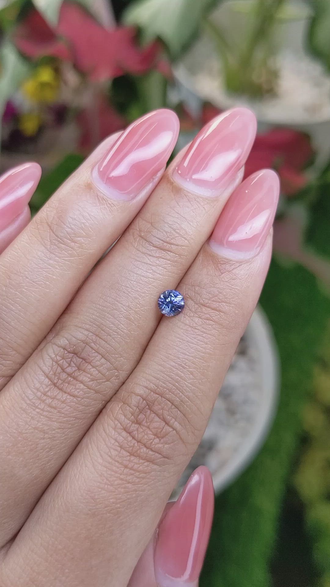 0.57 Ct. Blue Sapphire from Ceylon (Sri Lanka) Size Video
