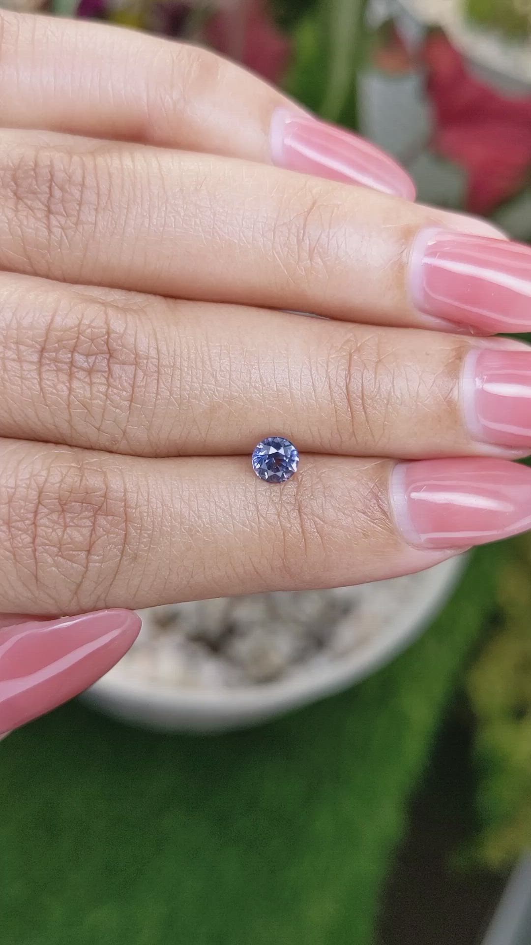 0.57 Ct. Blue Sapphire from Ceylon (Sri Lanka) Size Video