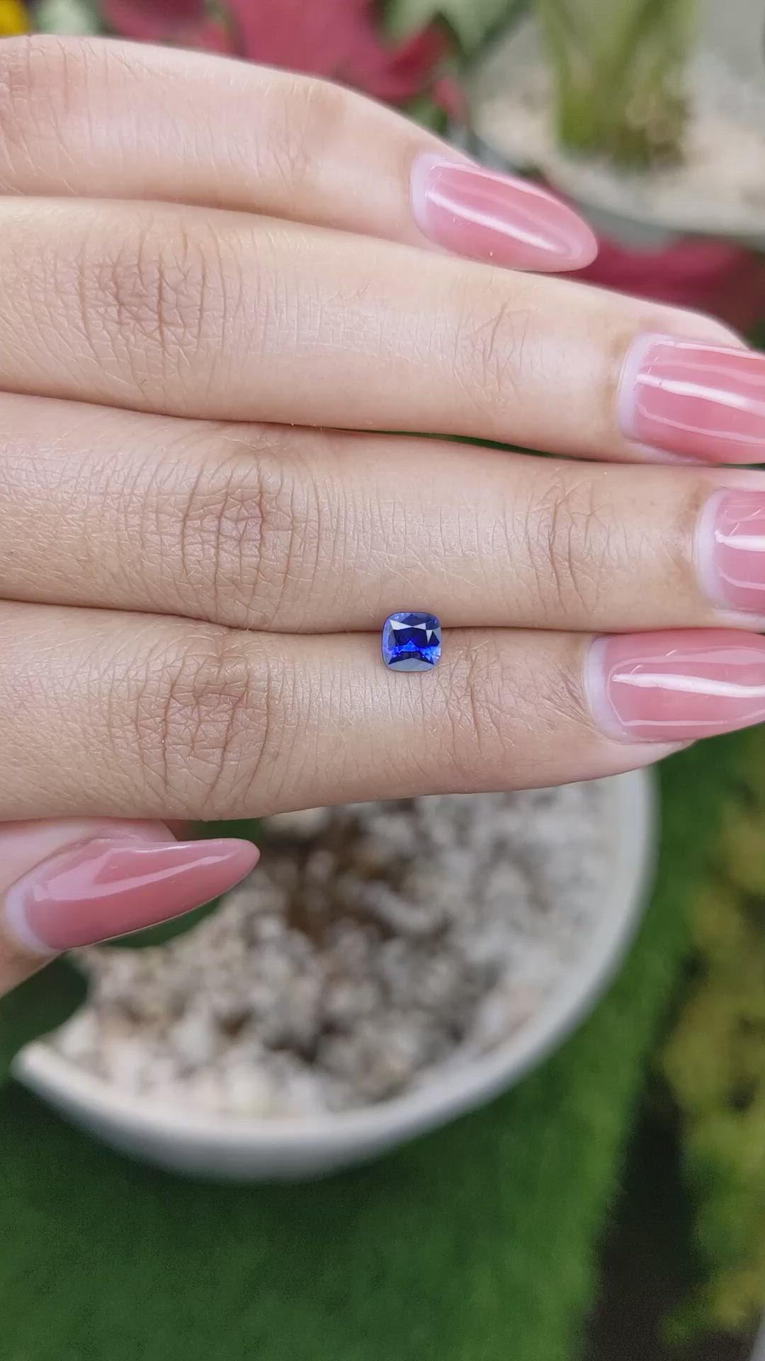 0.56 Ct. Blue Sapphire from Ceylon (Sri Lanka) Size Video