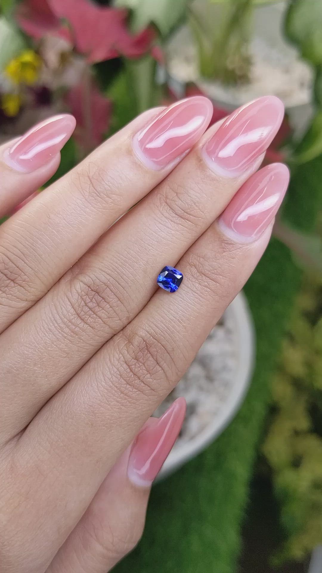 0.56 Ct. Blue Sapphire from Ceylon (Sri Lanka) Size Video