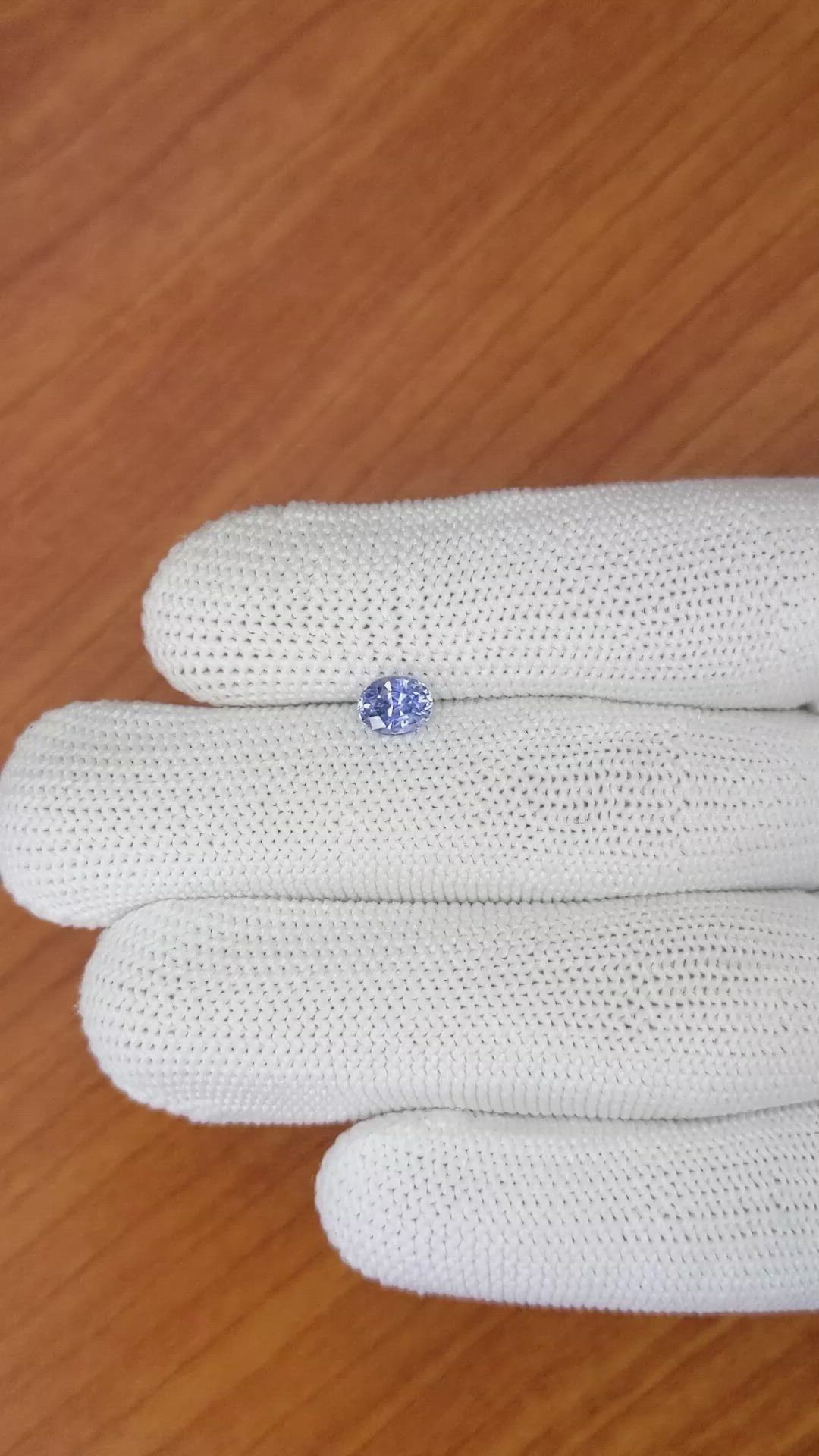 0.86 Ct. Blue Sapphire from Ceylon (Sri Lanka) Size Video