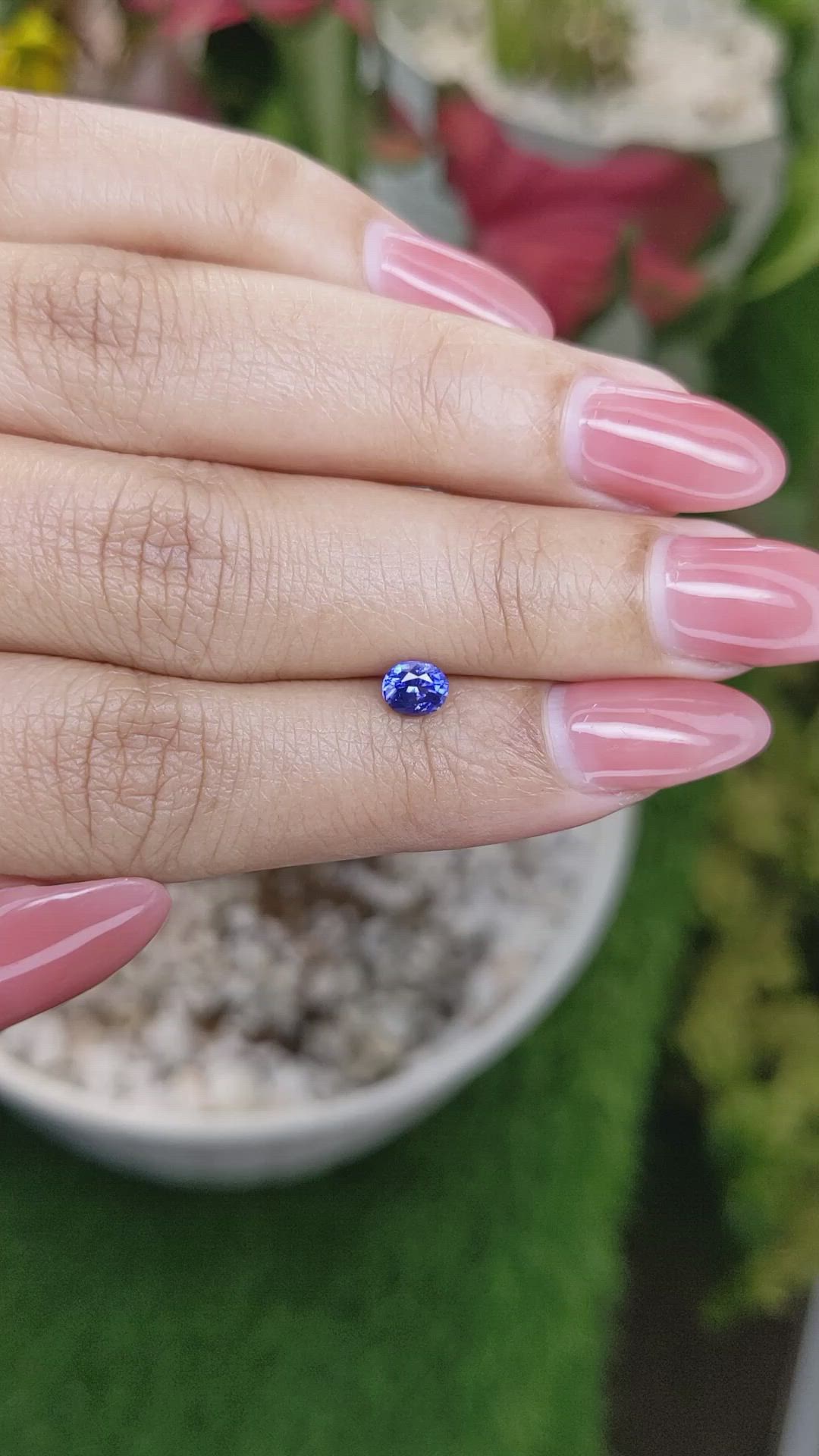 0.52 Ct. Blue Sapphire from Ceylon (Sri Lanka) Size Video