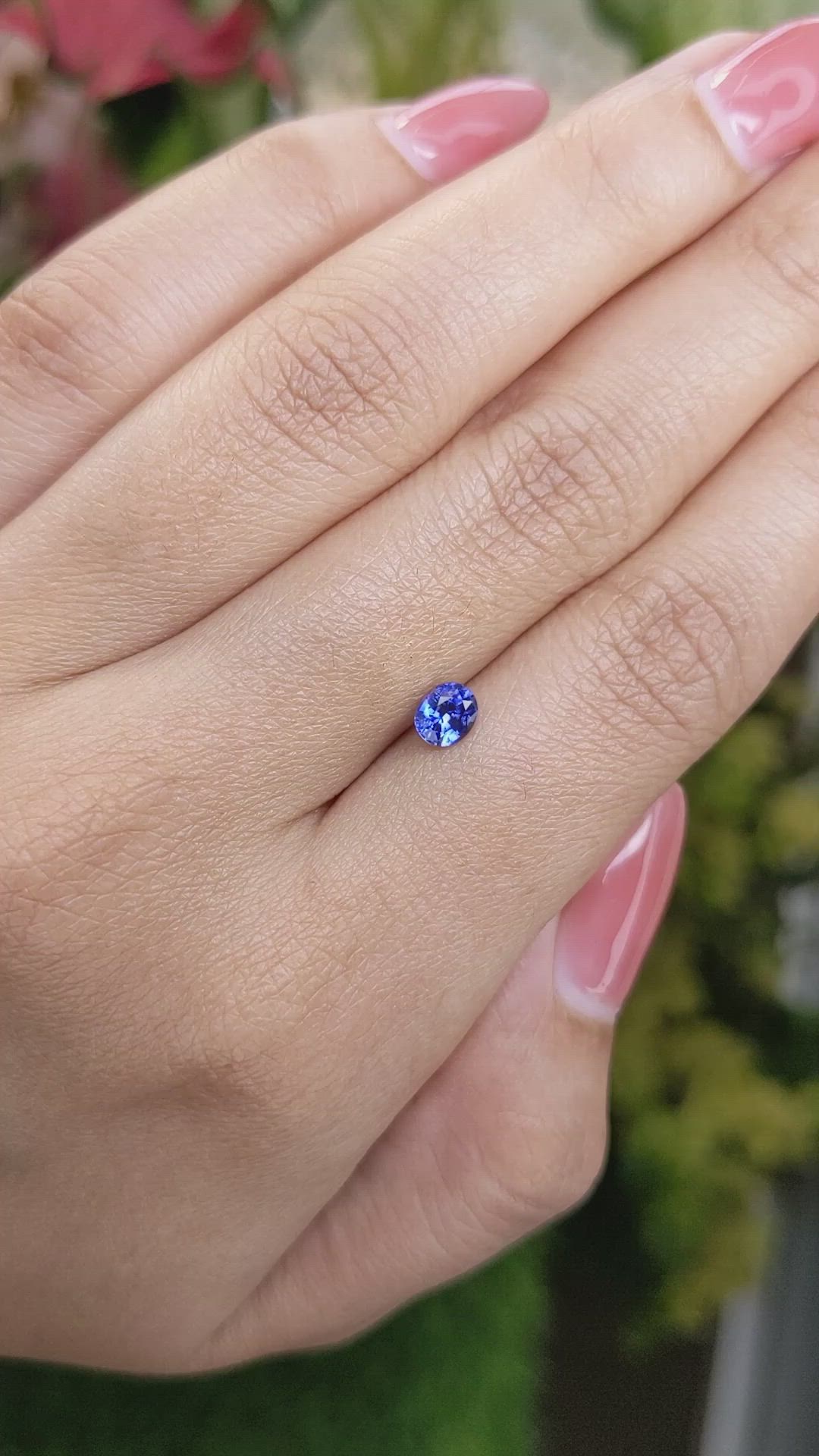 0.52 Ct. Blue Sapphire from Ceylon (Sri Lanka) Size Video