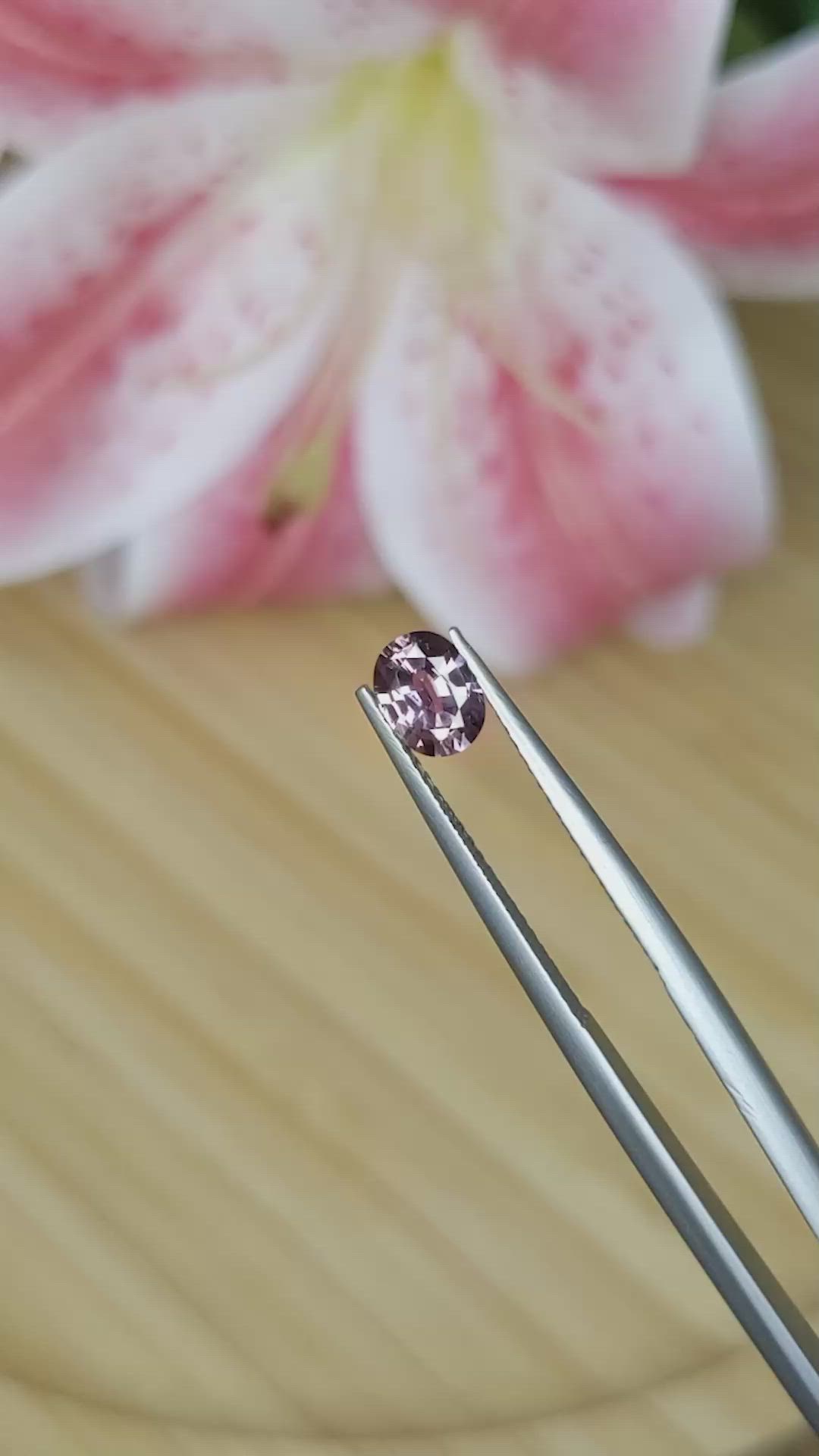 0.68 Ct. Pinkish Purple Sapphire from Madagascar Size Video