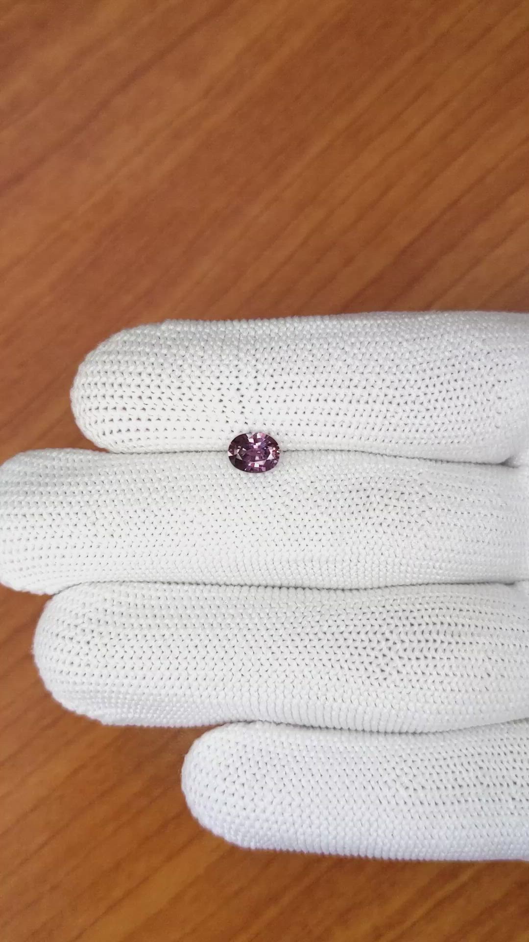 0.68 Ct. Pinkish Purple Sapphire from Madagascar Size Video
