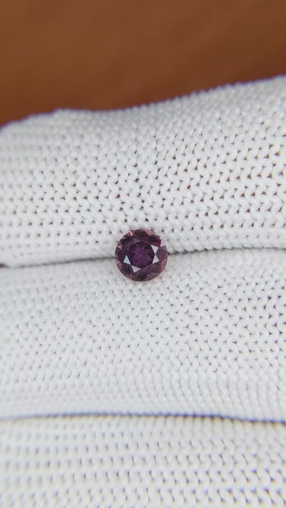 0.83 Ct. Pinkish Purple Sapphire from Madagascar Size Video