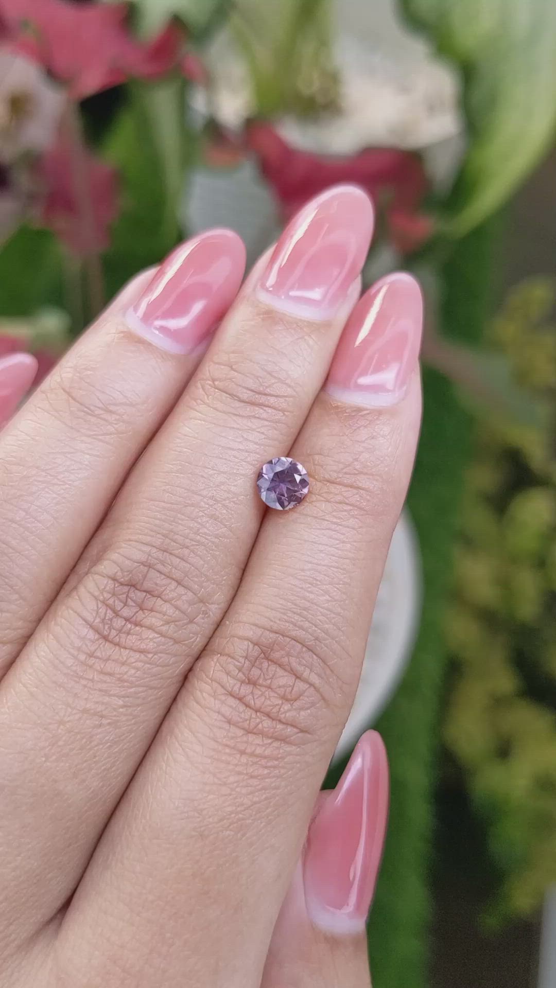0.83 Ct. Pinkish Purple Sapphire from Madagascar Size Video